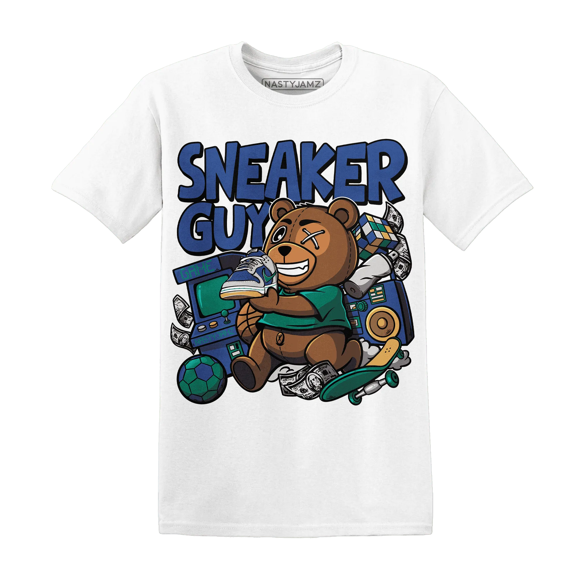 Dunk-Hyper-Royal-Malachite-NastyJamz-T-Shirt-Match-Sneaker-BER