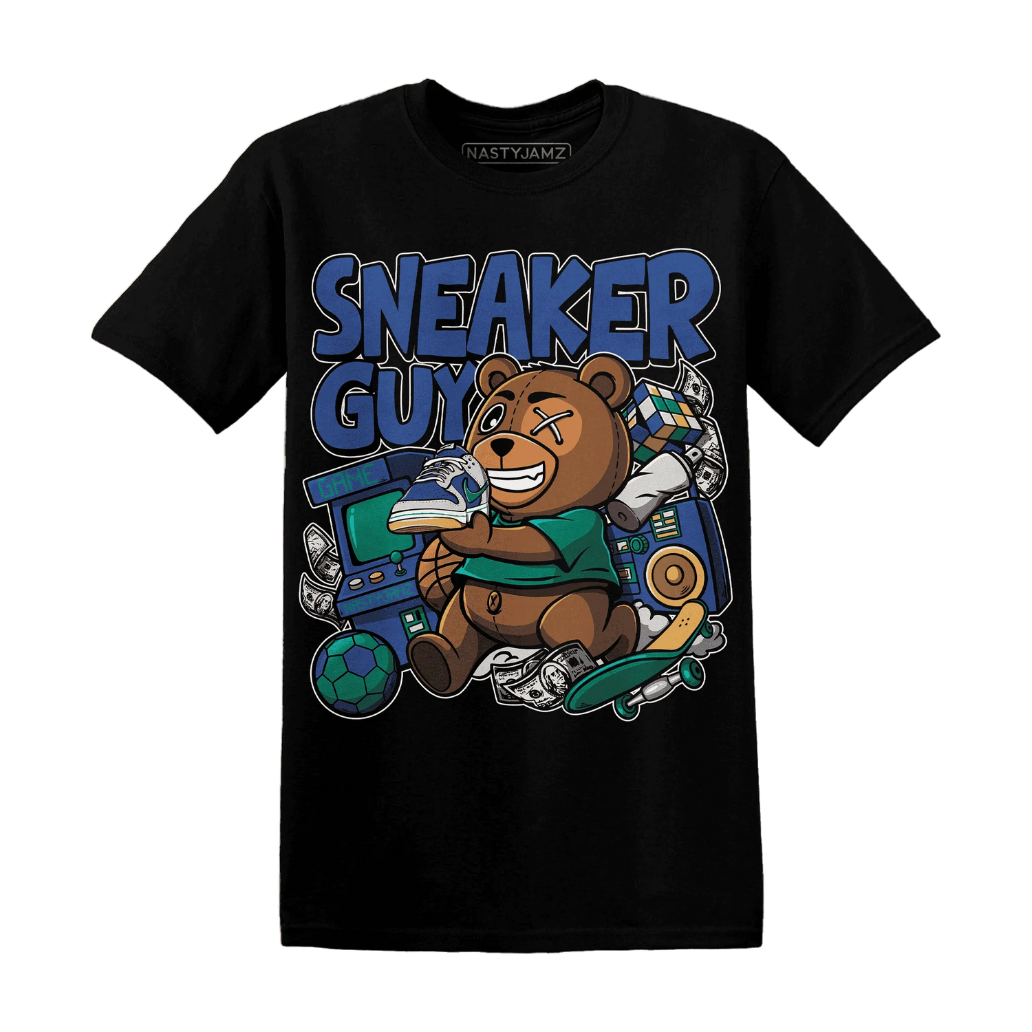 Dunk-Hyper-Royal-Malachite-NastyJamz-T-Shirt-Match-Sneaker-BER