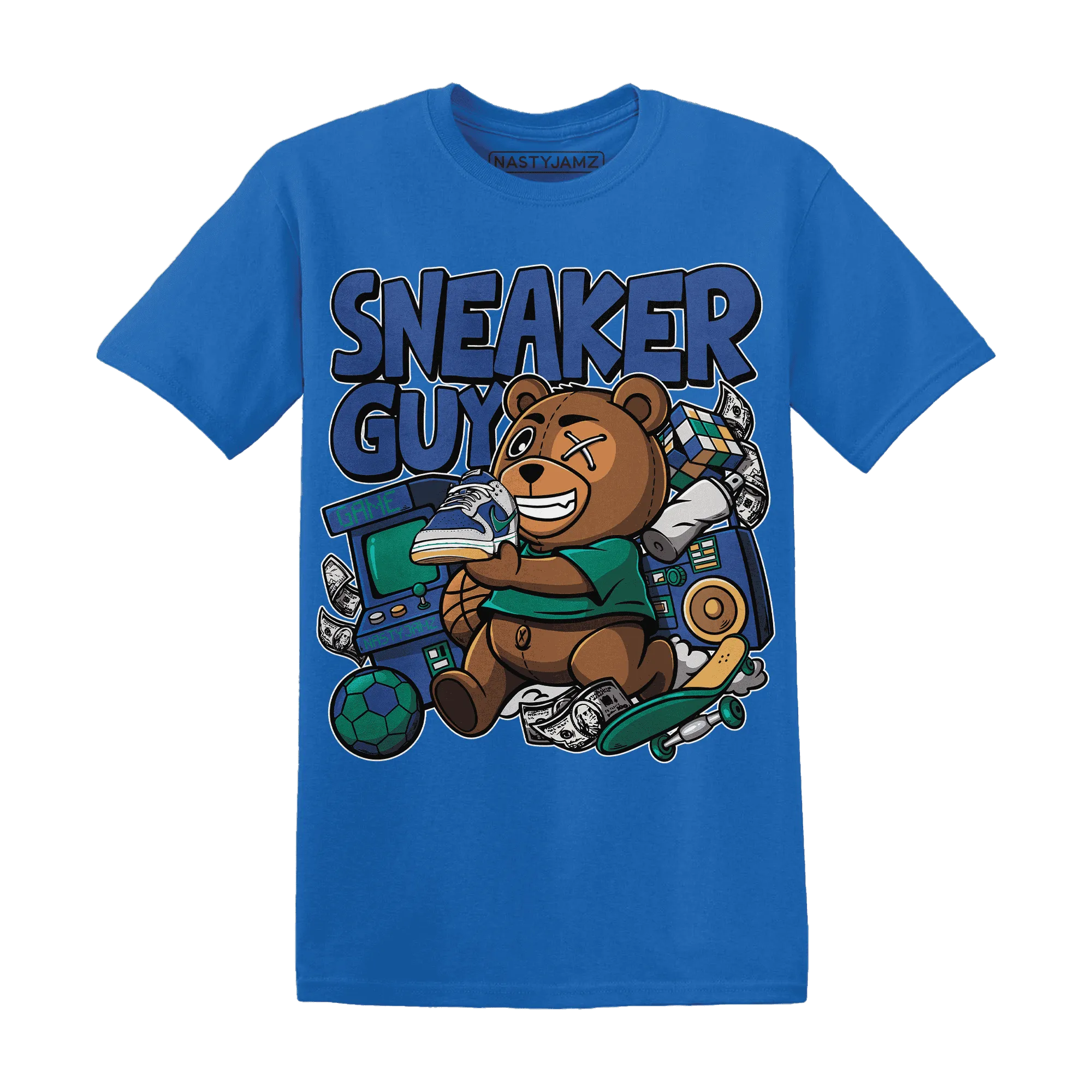 Dunk-Hyper-Royal-Malachite-NastyJamz-T-Shirt-Match-Sneaker-BER