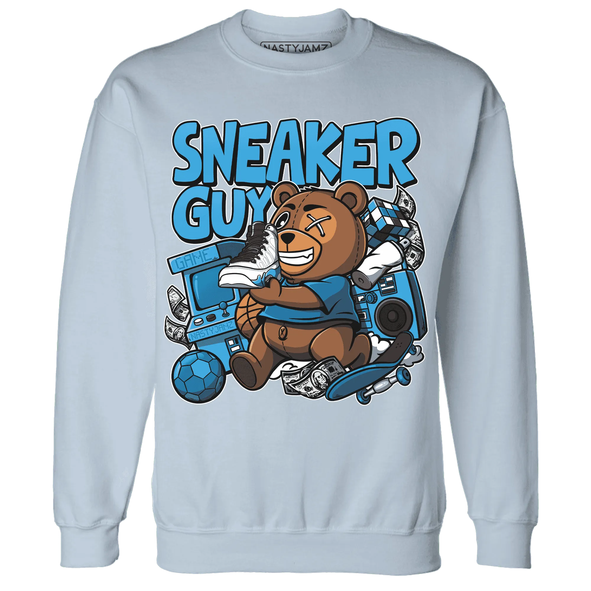 Powder-Blue-9s-Sweatshirt-Match-Sneaker-BER