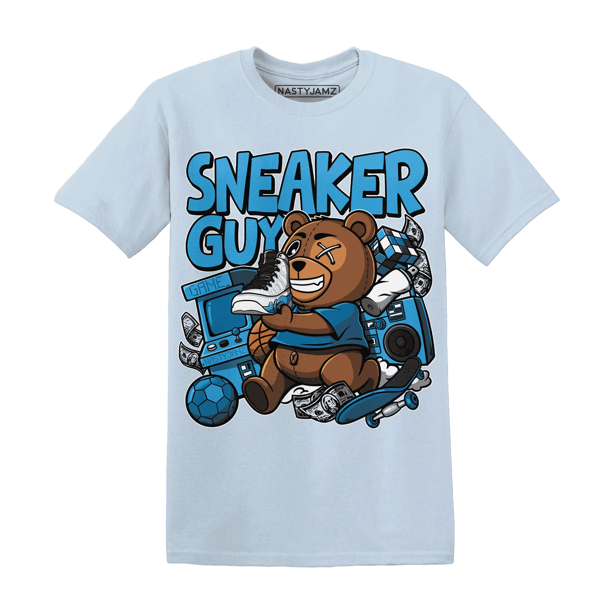 Powder-Blue-9s-T-Shirt-Match-Sneaker-BER