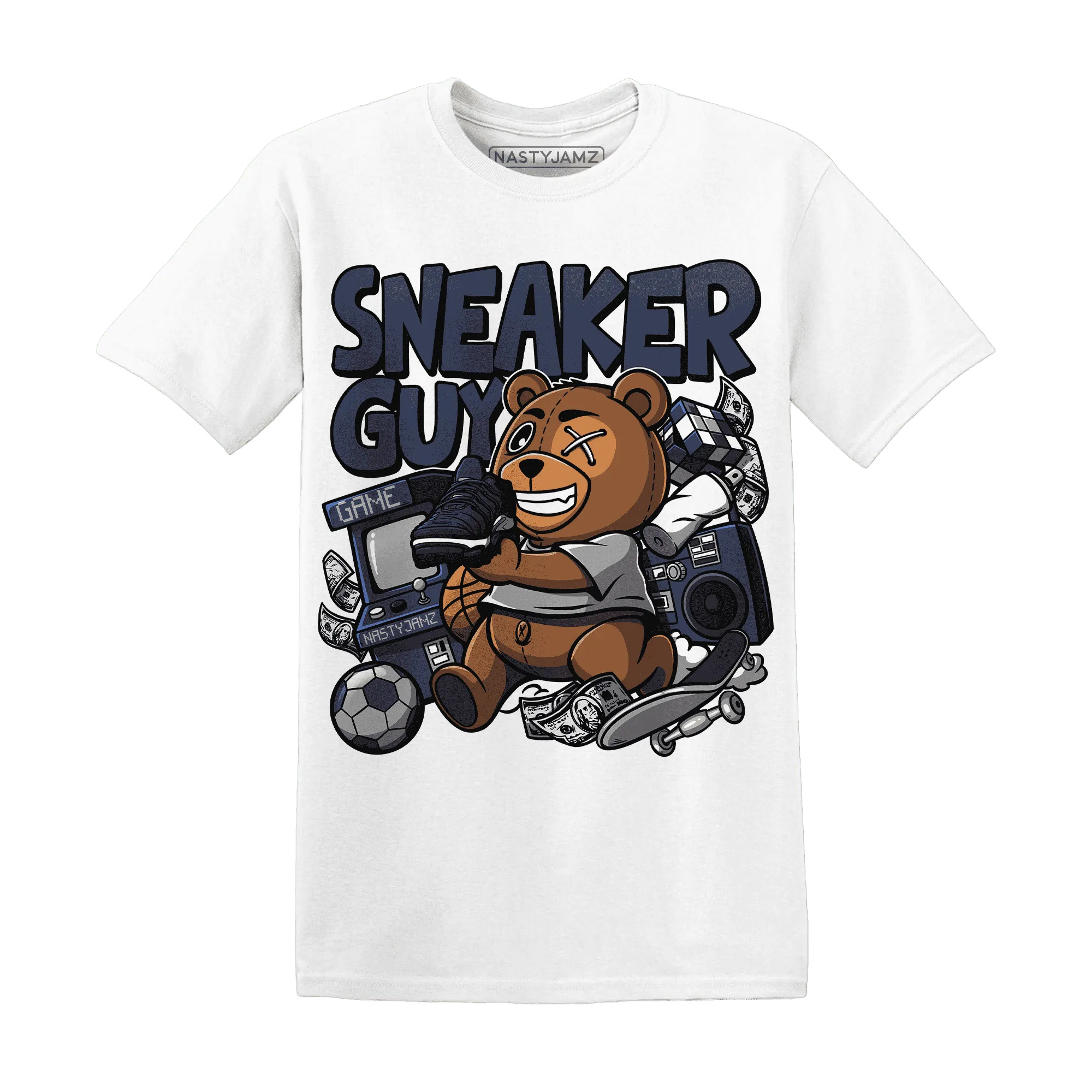 VaporMax-Plus-Midnight-Navy-White-Metallic-Silver-NastyJamz-T-Shirt-Match-Sneaker-BER