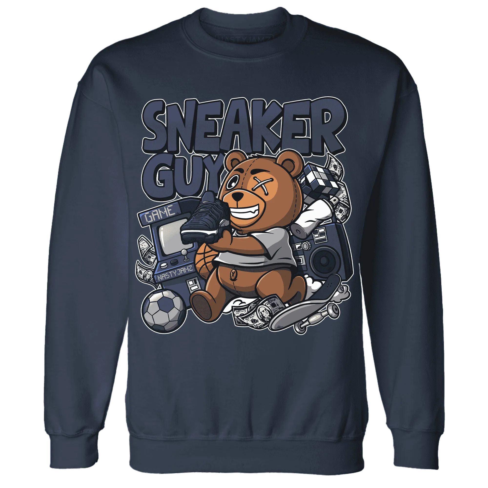 VaporMax-Plus-Midnight-Navy-White-Metallic-Silver-NastyJamz-Sweatshirt-Match-Sneaker-BER