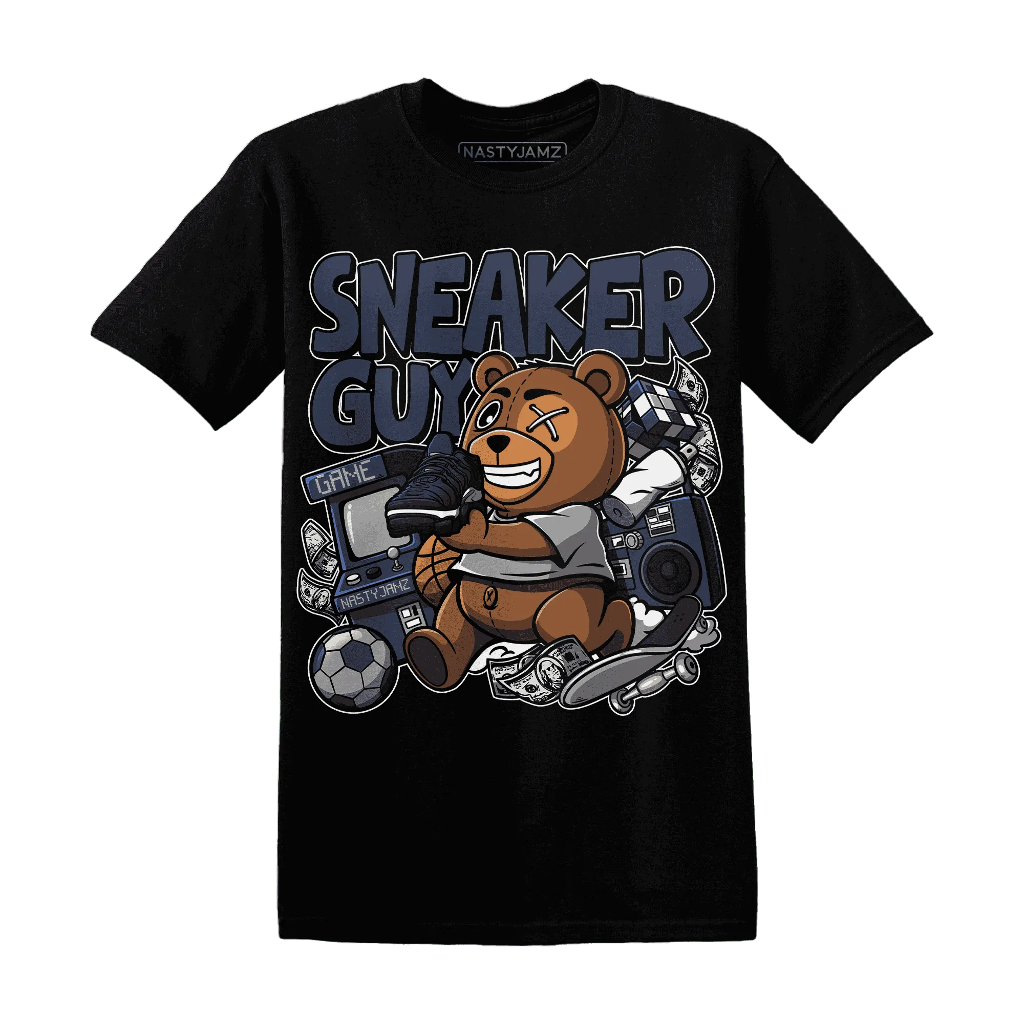 VaporMax-Plus-Midnight-Navy-White-Metallic-Silver-NastyJamz-T-Shirt-Match-Sneaker-BER