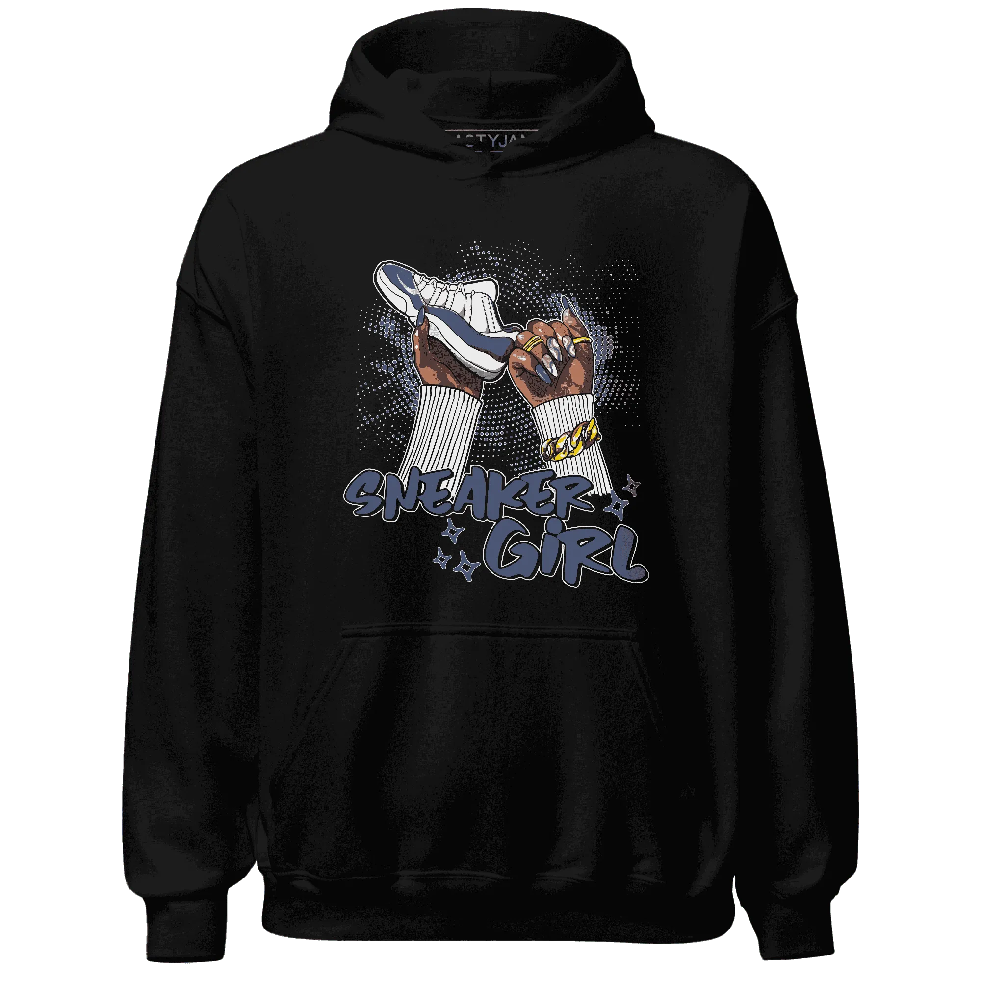 Low-Diffused-Blue-11s-Hoodie-Match-Sneaker-Girl-Nail