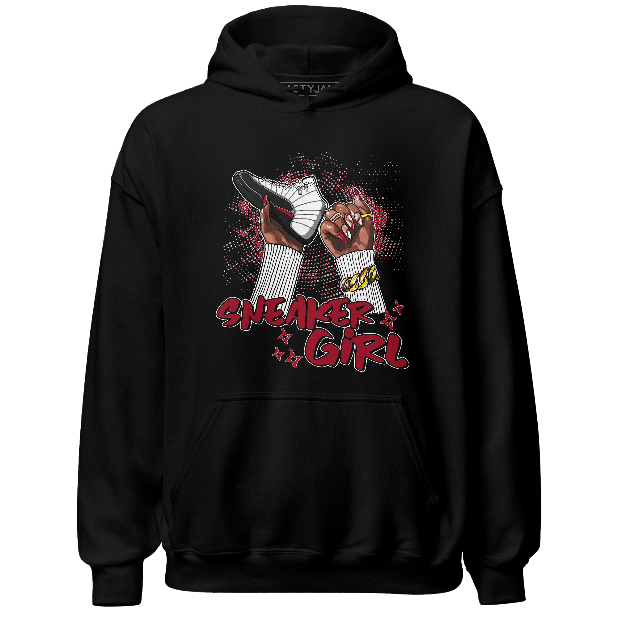 Retro Red Taxi 12s Hoodie Match Sneaker Girl Nail - NastyJamz