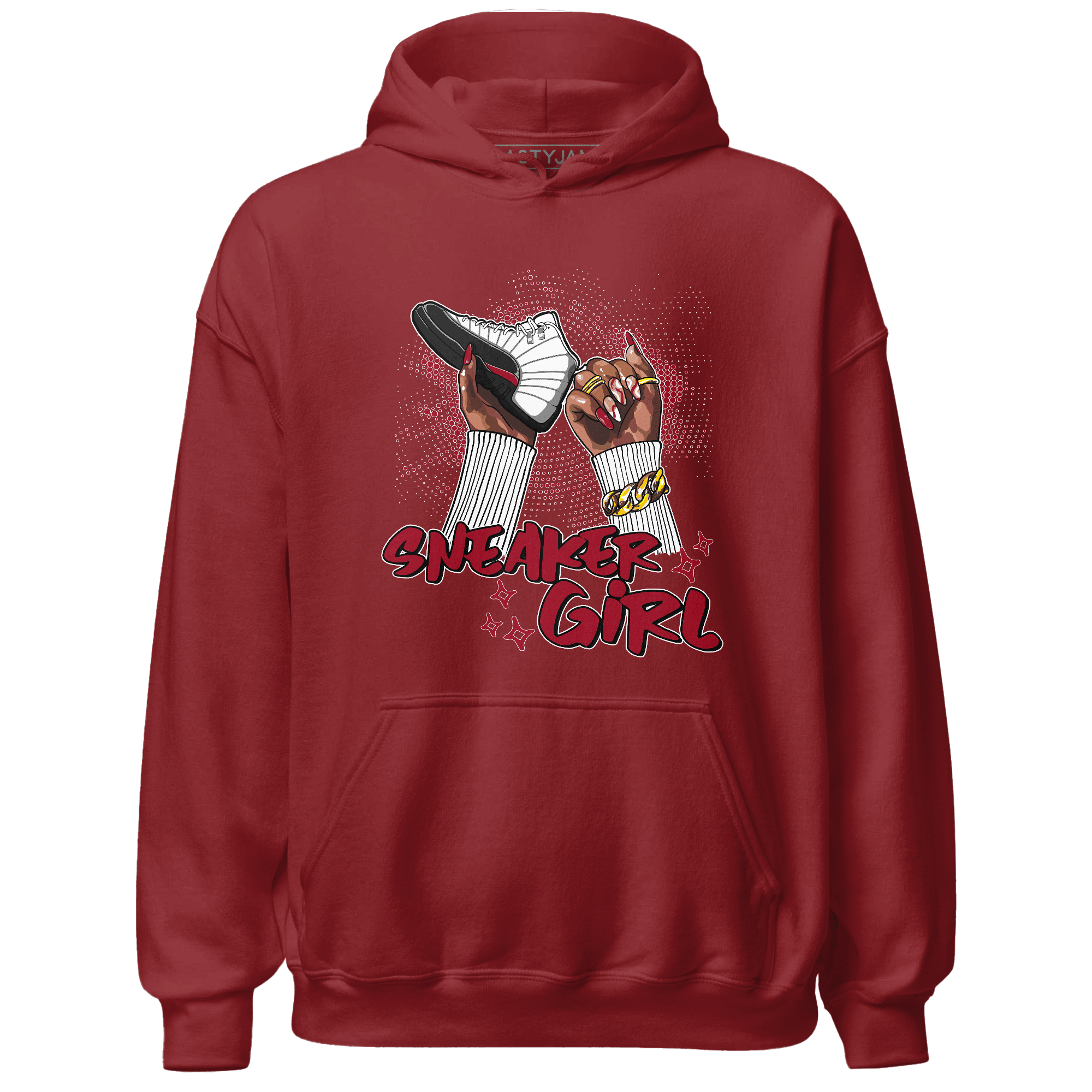 Retro Red Taxi 12s Hoodie Match Sneaker Girl Nail - NastyJamz