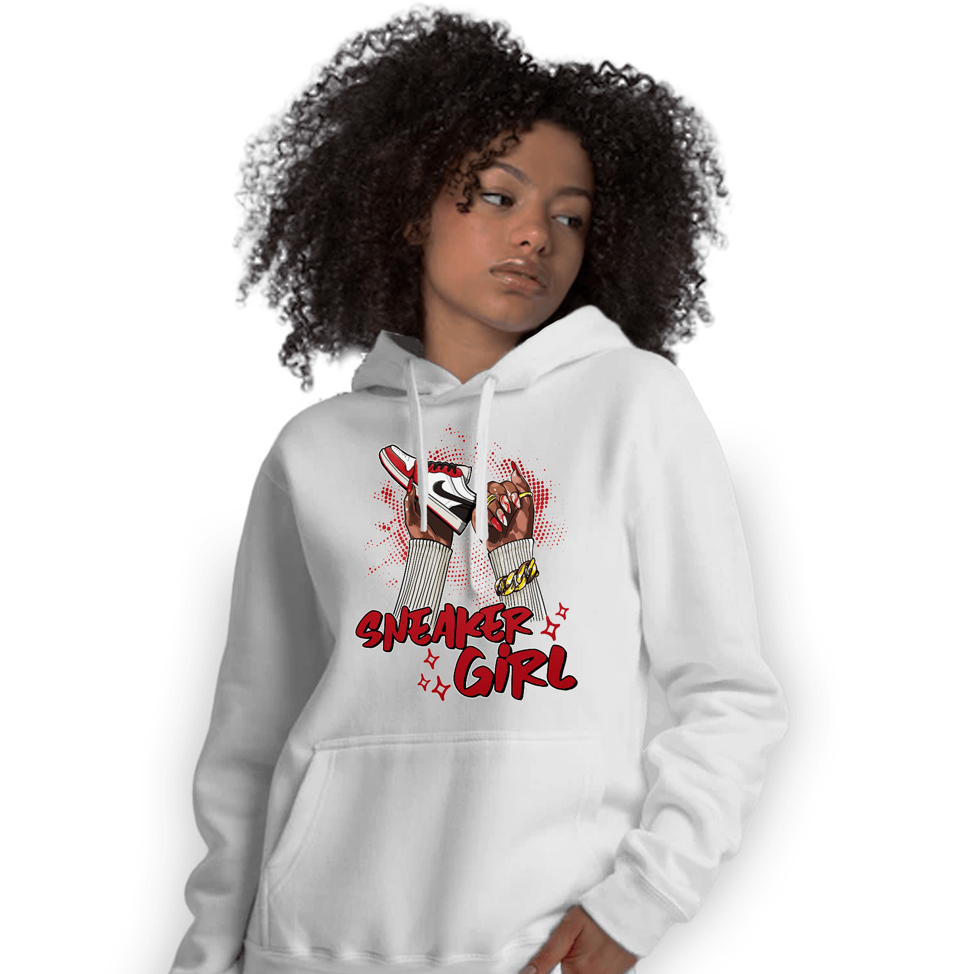 Low OG Trophy Room 1s Hoodie Match Sneaker Girl Nail - NastyJamz
