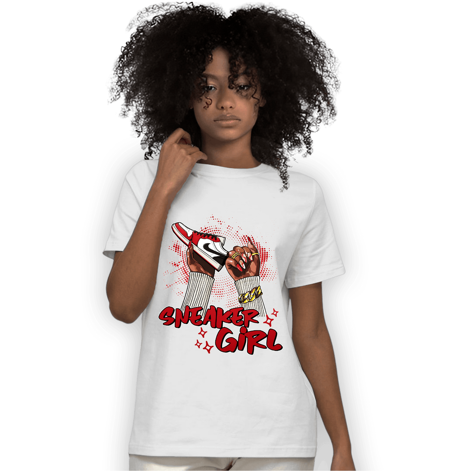 Low OG Trophy Room 1s T Shirt Match Sneaker Girl Nail - NastyJamz