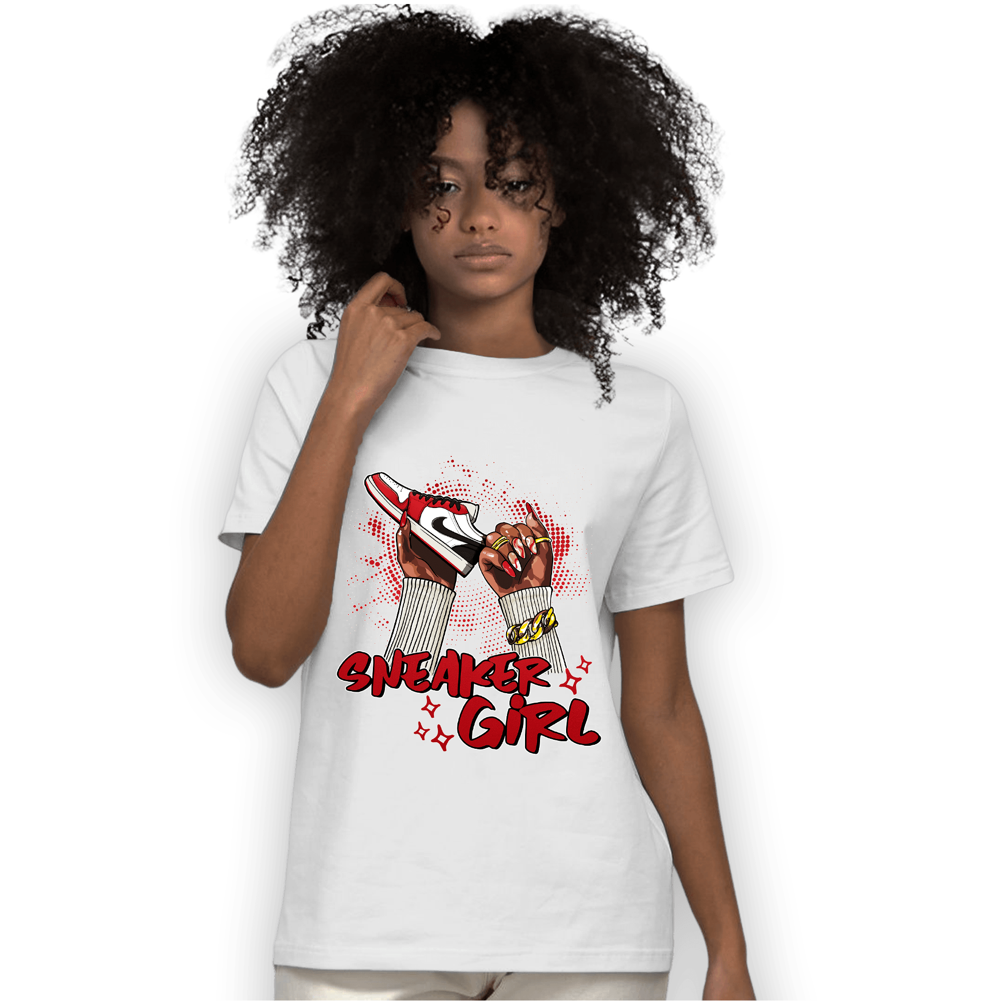 Low OG Trophy Room 1s T Shirt Match Sneaker Girl Nail - NastyJamz
