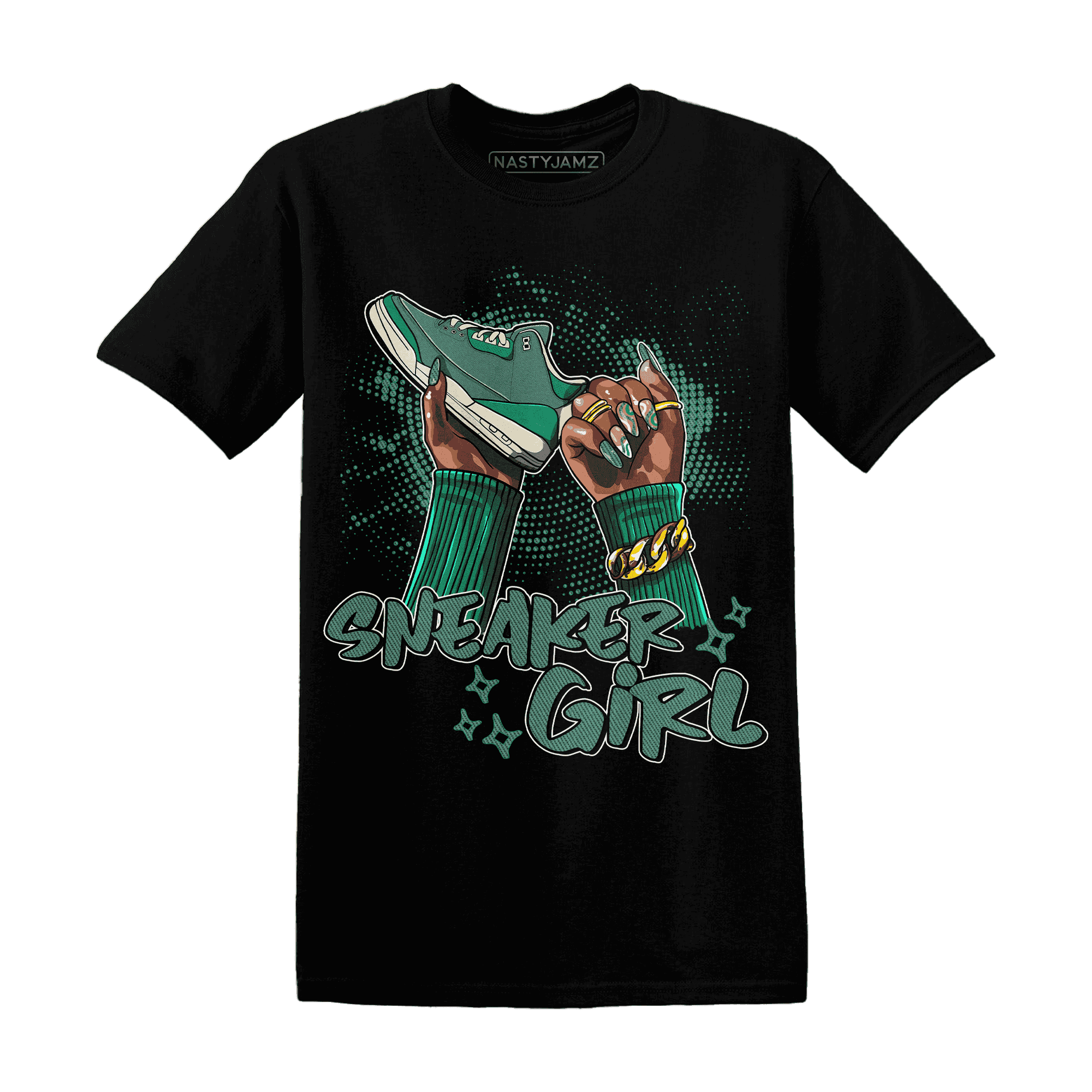 Nina CN Abney 3s T Shirt Match Sneaker Girl Nail - NastyJamz