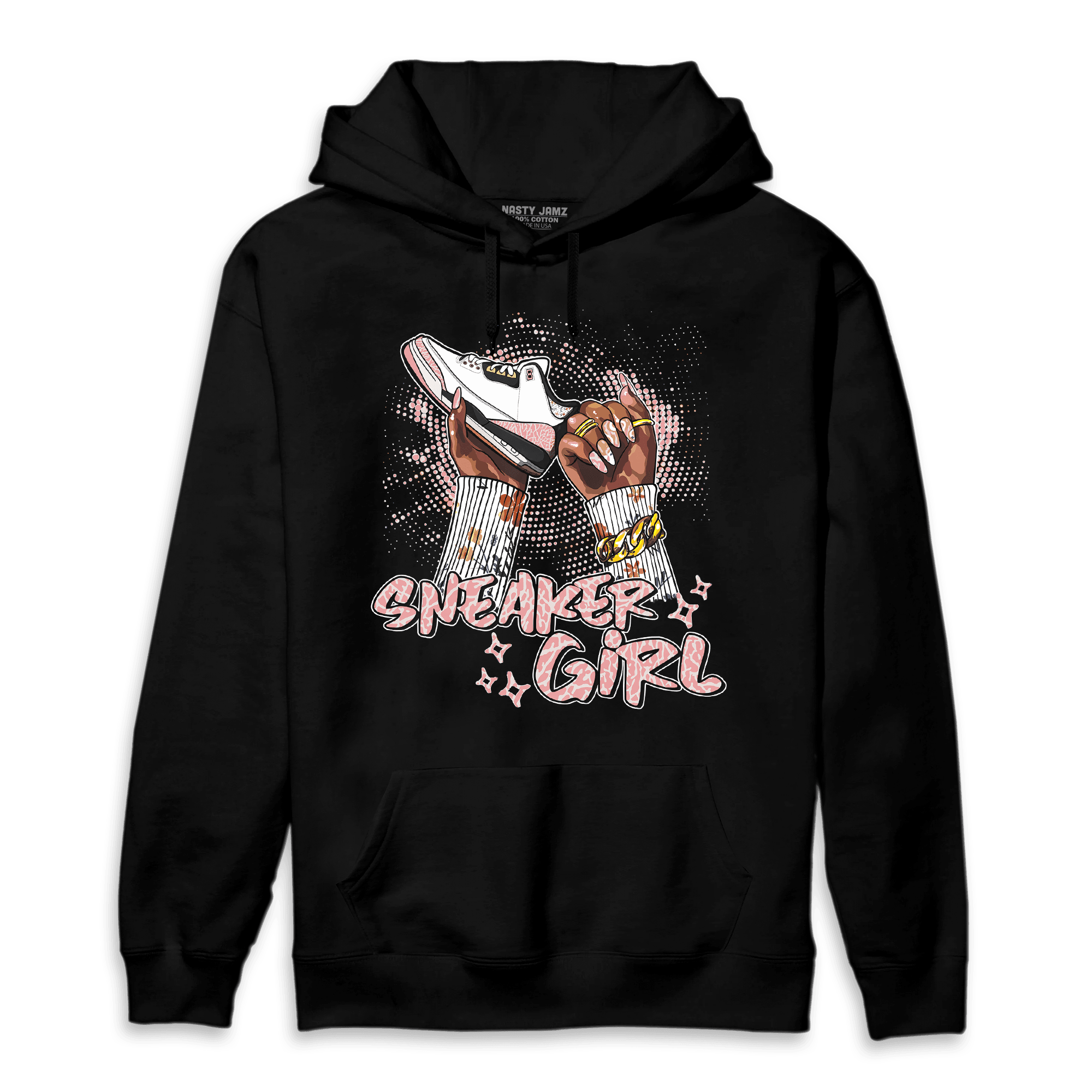 Red Stardust 3s Hoodie Match Sneaker Girl Nail - NastyJamz