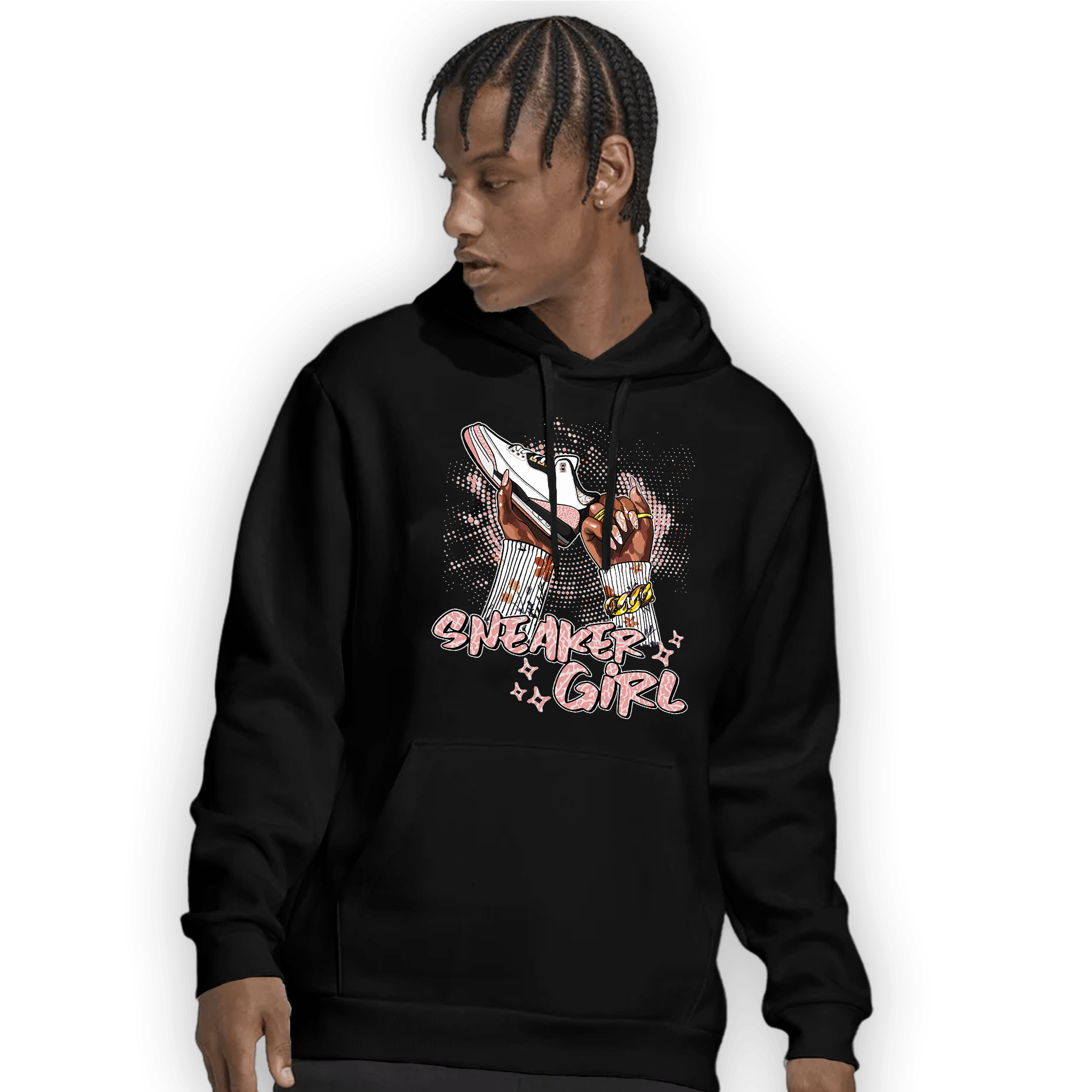 Red Stardust 3s Hoodie Match Sneaker Girl Nail - NastyJamz