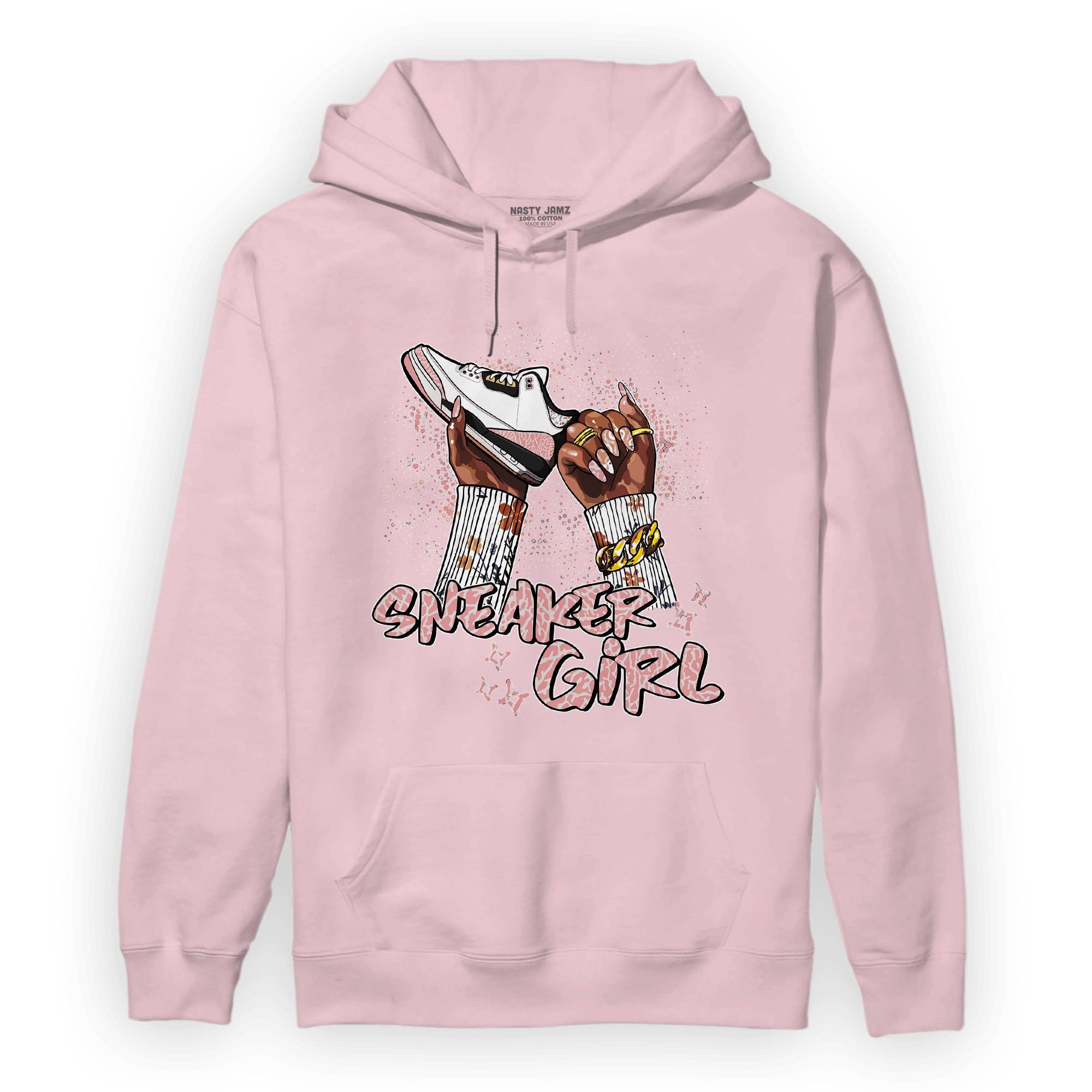 Red Stardust 3s Hoodie Match Sneaker Girl Nail - NastyJamz