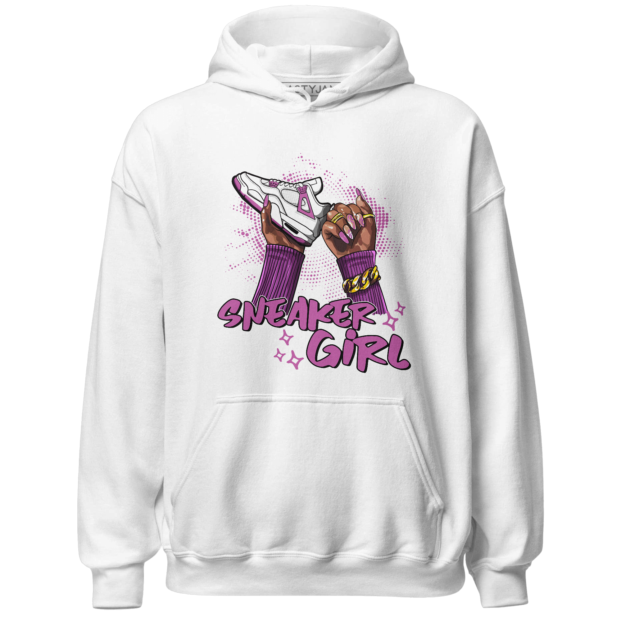 GS Hyper Violet 4s Hoodie Match Sneaker Girl Nail - NastyJamz
