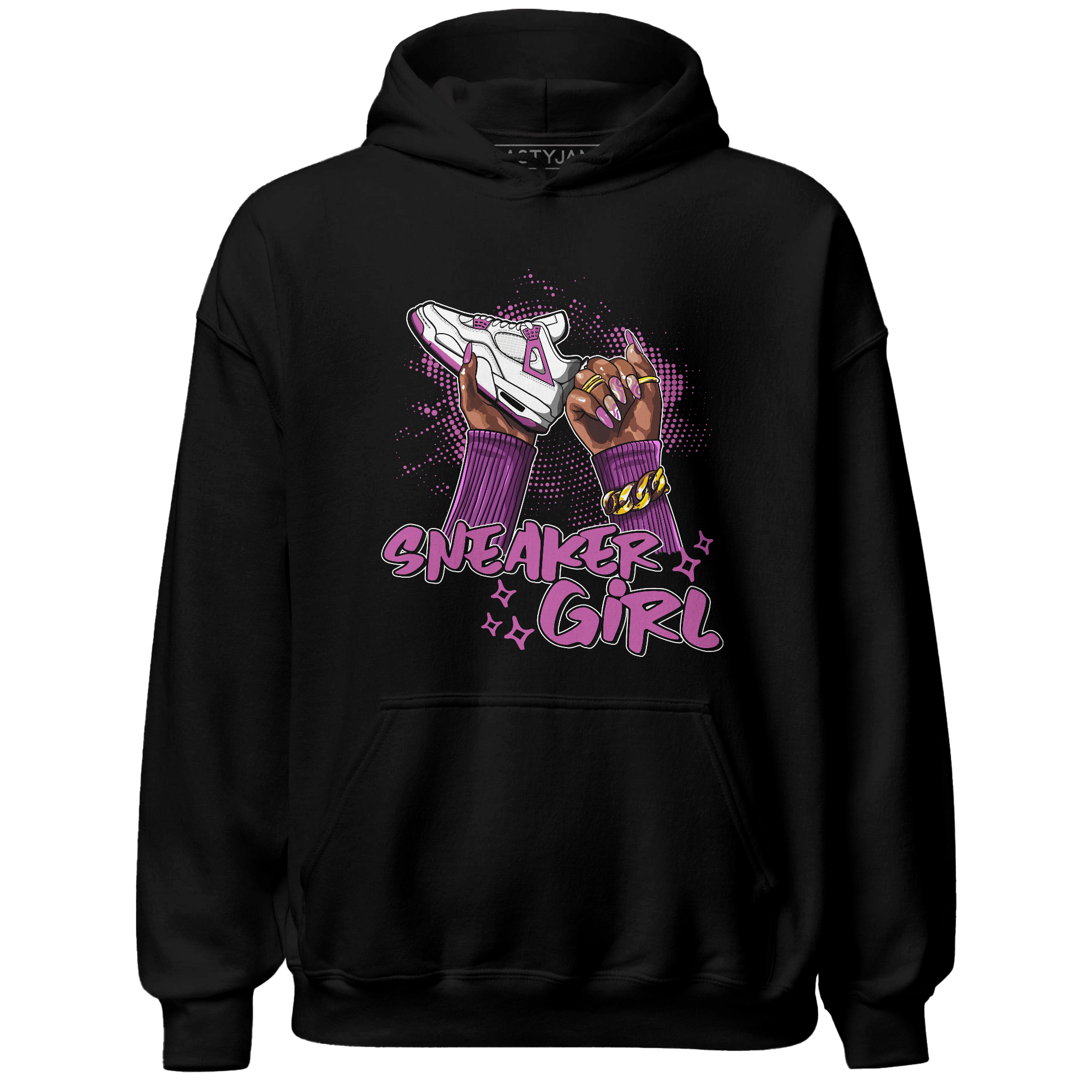 GS Hyper Violet 4s Hoodie Match Sneaker Girl Nail - NastyJamz