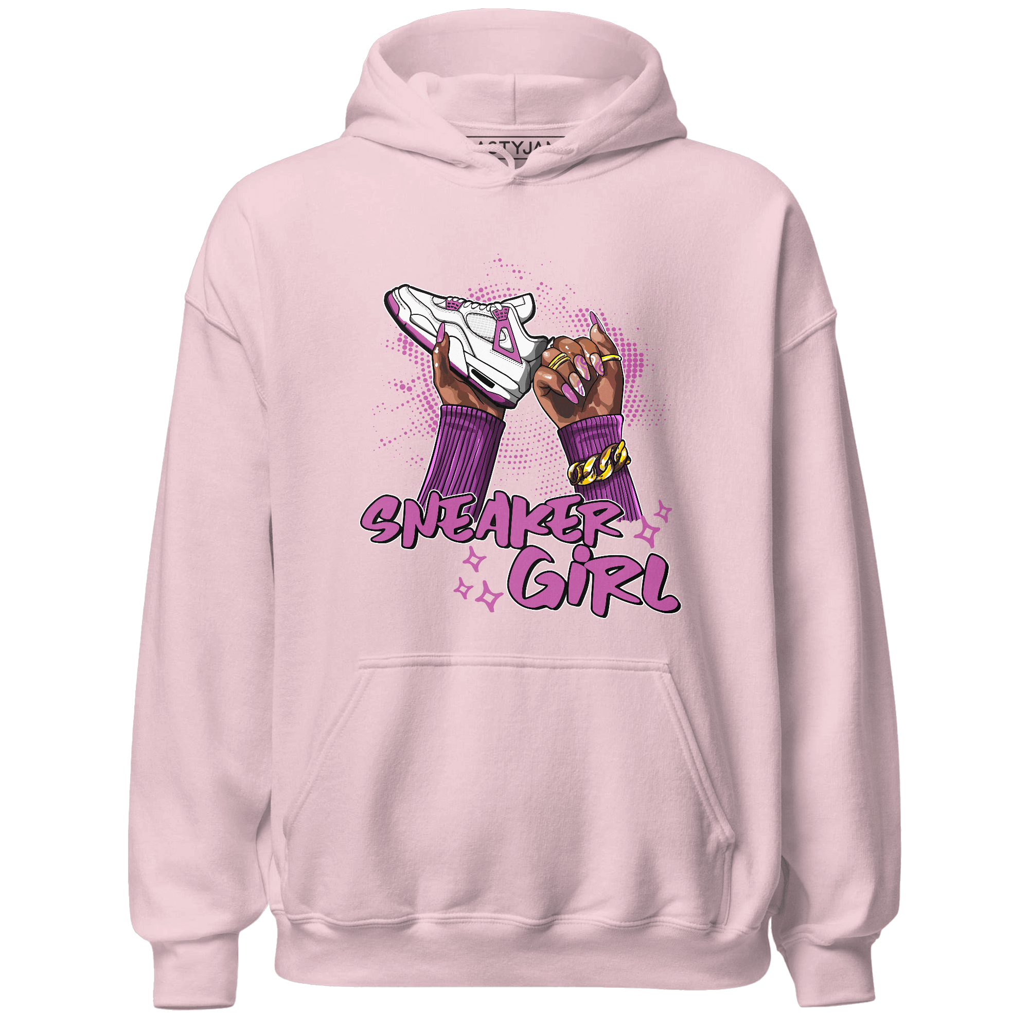 GS Hyper Violet 4s Hoodie Match Sneaker Girl Nail - NastyJamz