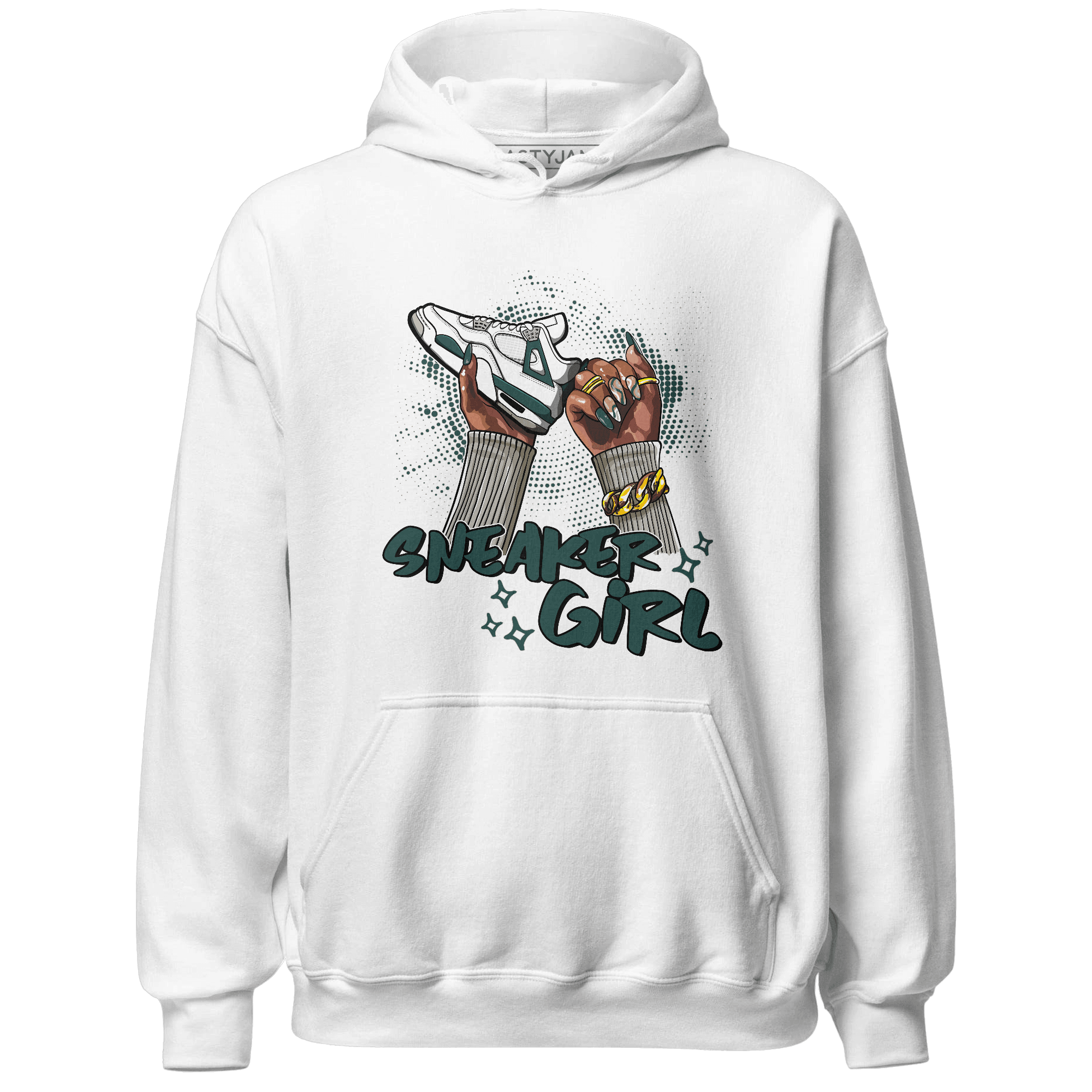 Oxidized Green 4s Hoodie Match Sneaker Girl Nail - NastyJamz