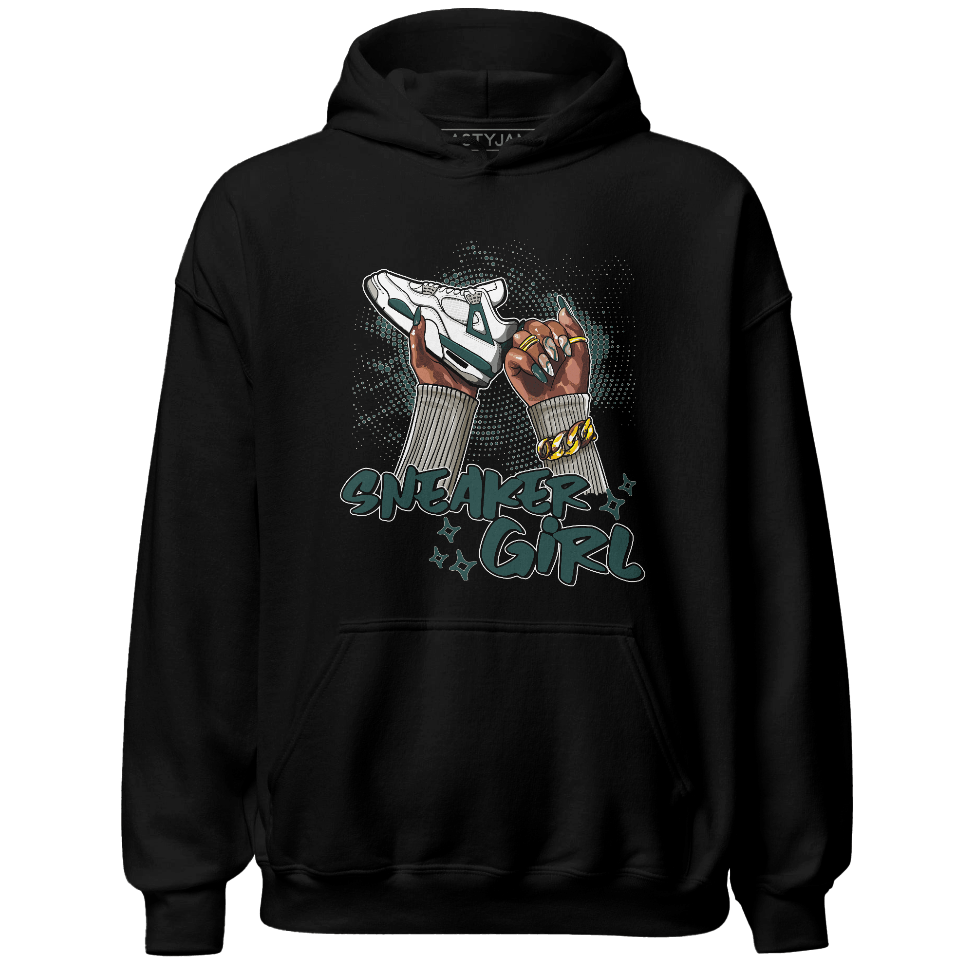 Oxidized Green 4s Hoodie Match Sneaker Girl Nail - NastyJamz