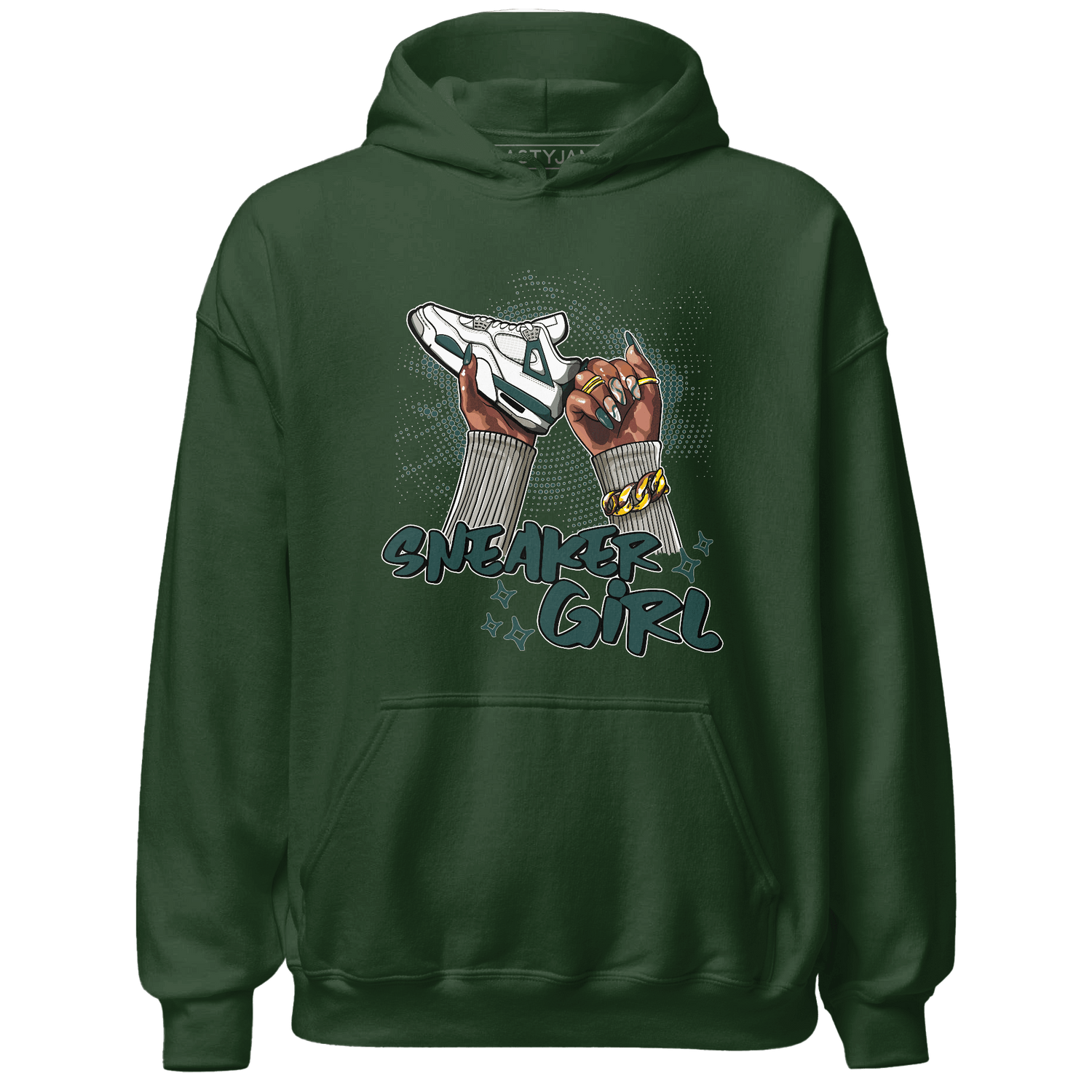 Oxidized Green 4s Hoodie Match Sneaker Girl Nail - NastyJamz