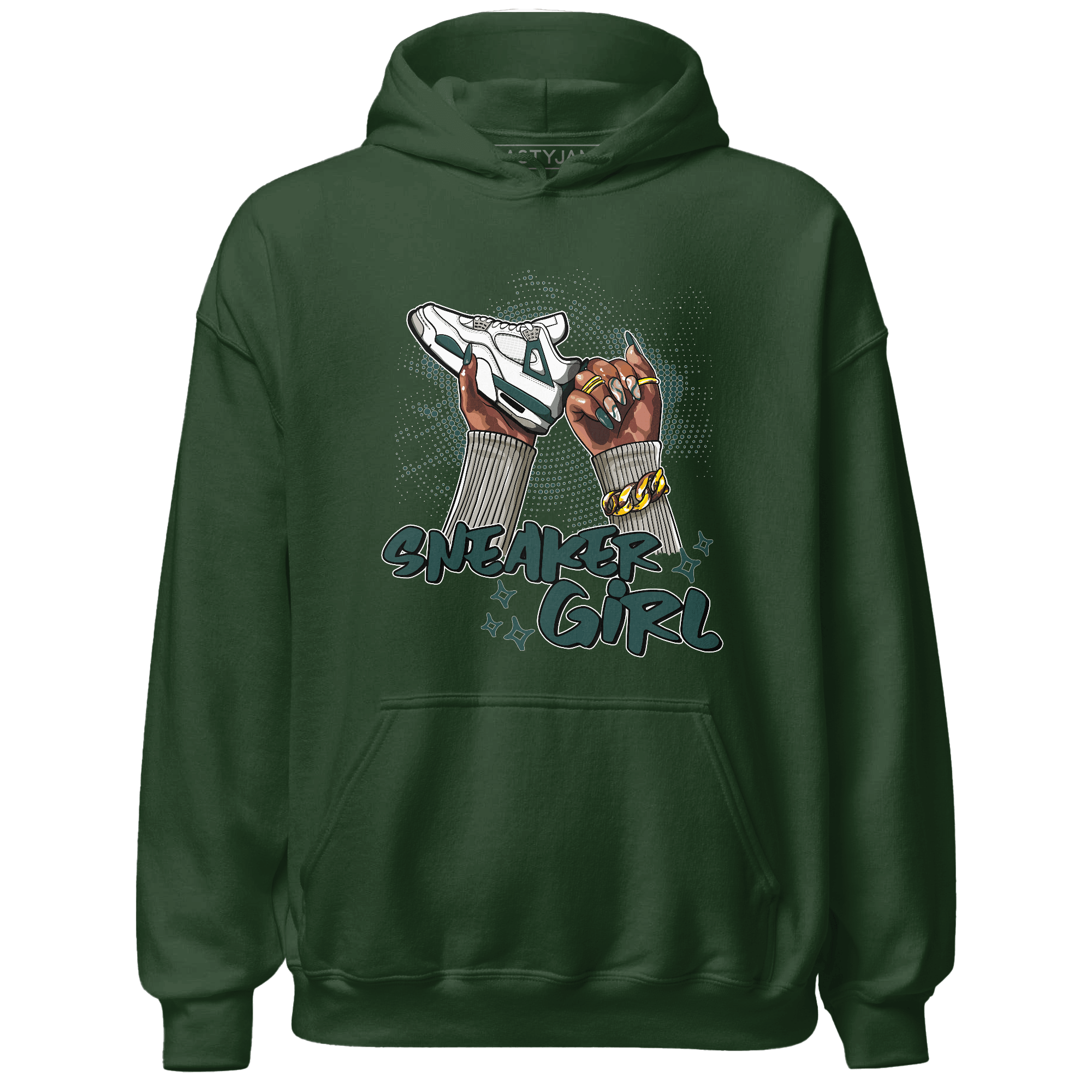 Oxidized Green 4s Hoodie Match Sneaker Girl Nail - NastyJamz