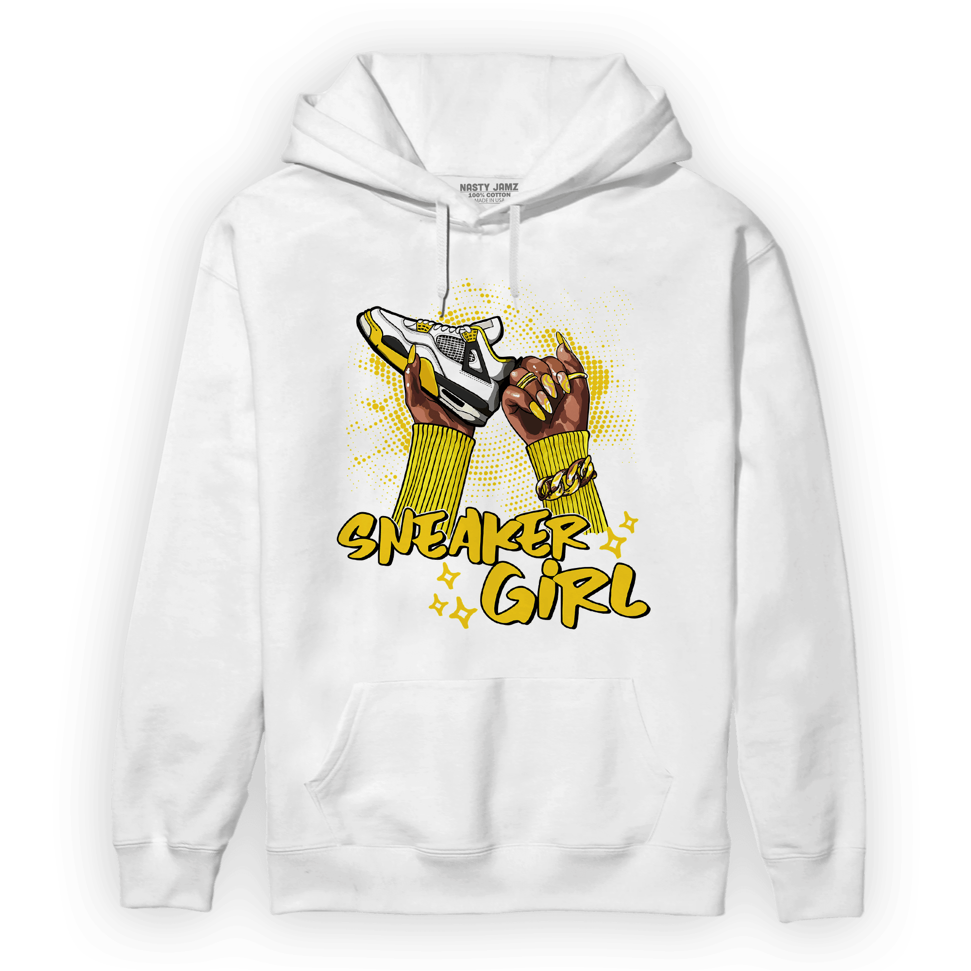 Vivid Sulfur 4s Hoodie Match Sneaker Girl Nail - NastyJamz