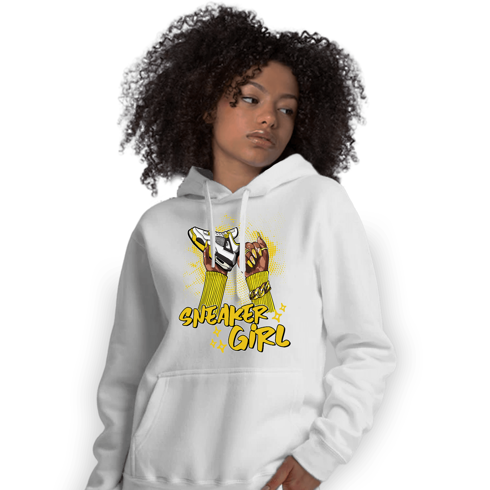 Vivid Sulfur 4s Hoodie Match Sneaker Girl Nail - NastyJamz