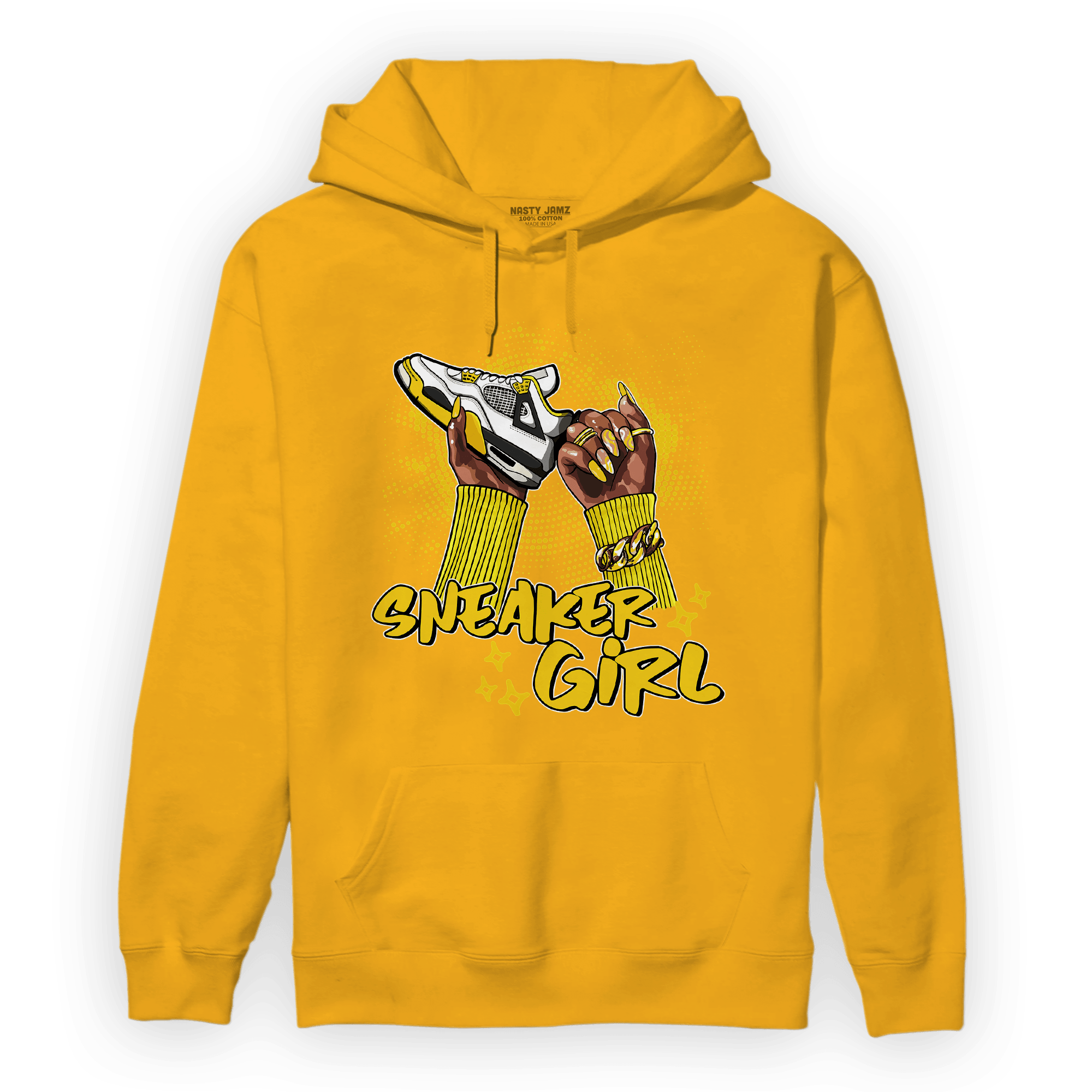 Vivid Sulfur 4s Hoodie Match Sneaker Girl Nail - NastyJamz