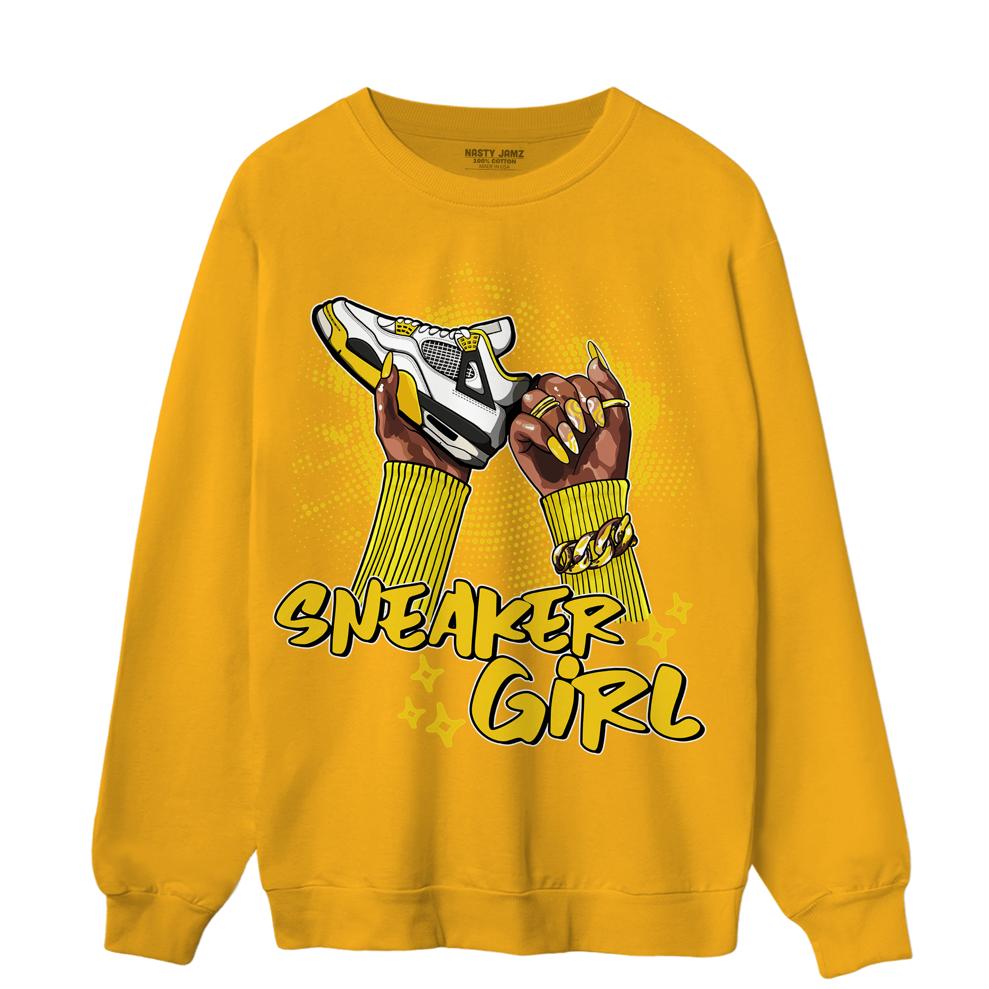 Vivid Sulfur 4s Sweatshirt Match Sneaker Girl Nail - NastyJamz