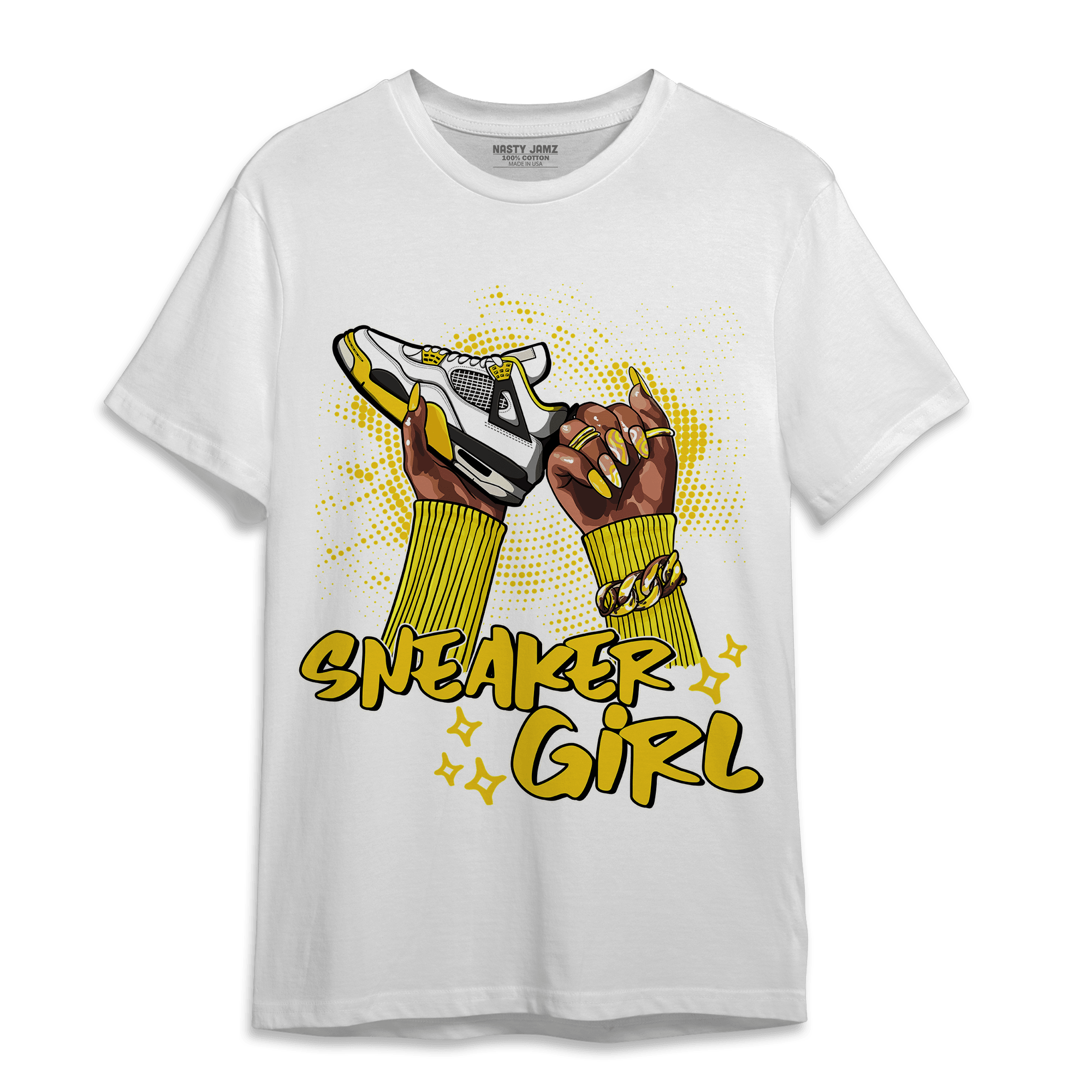 Vivid Sulfur 4s T Shirt Match Sneaker Girl Nail - NastyJamz