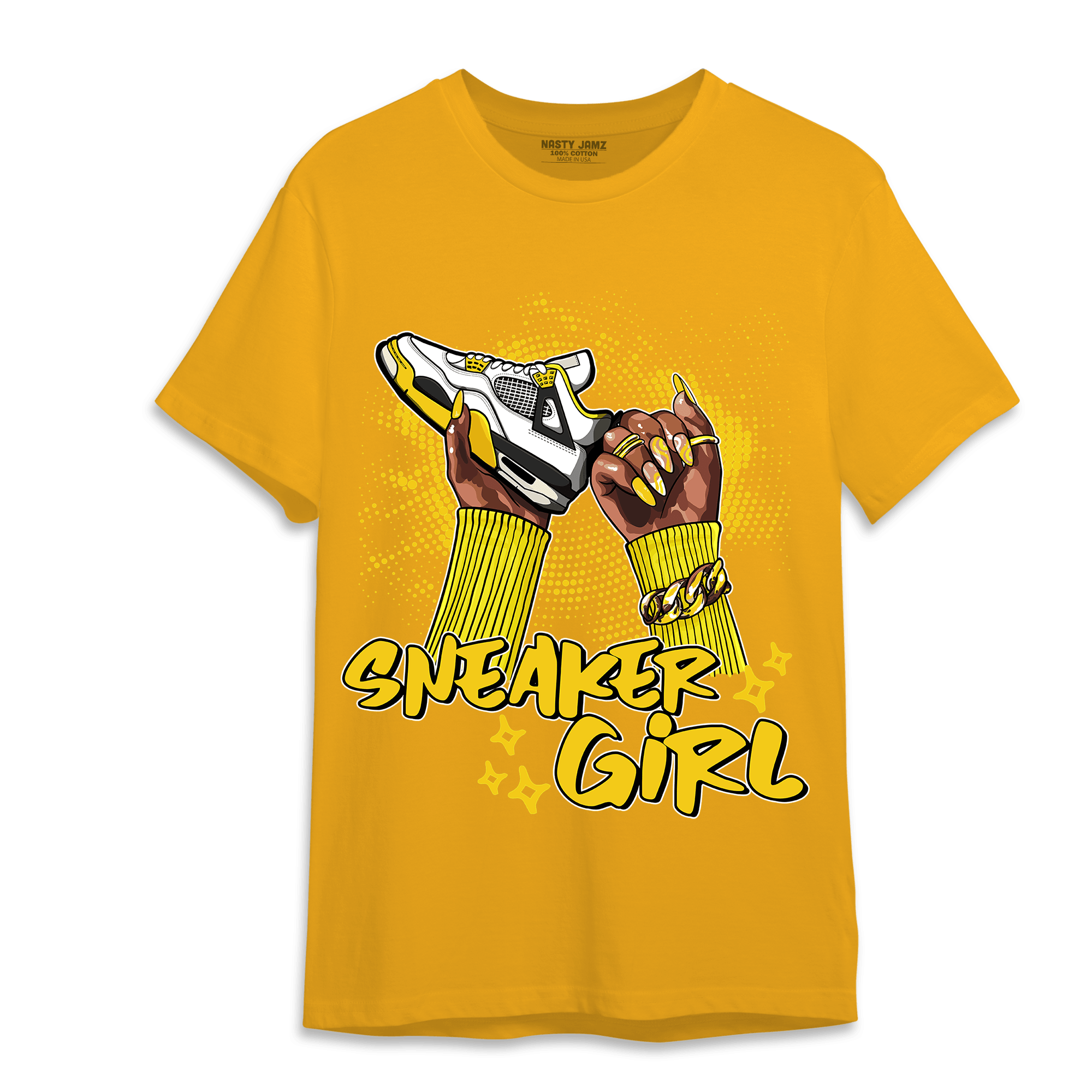 Vivid Sulfur 4s T Shirt Match Sneaker Girl Nail - NastyJamz