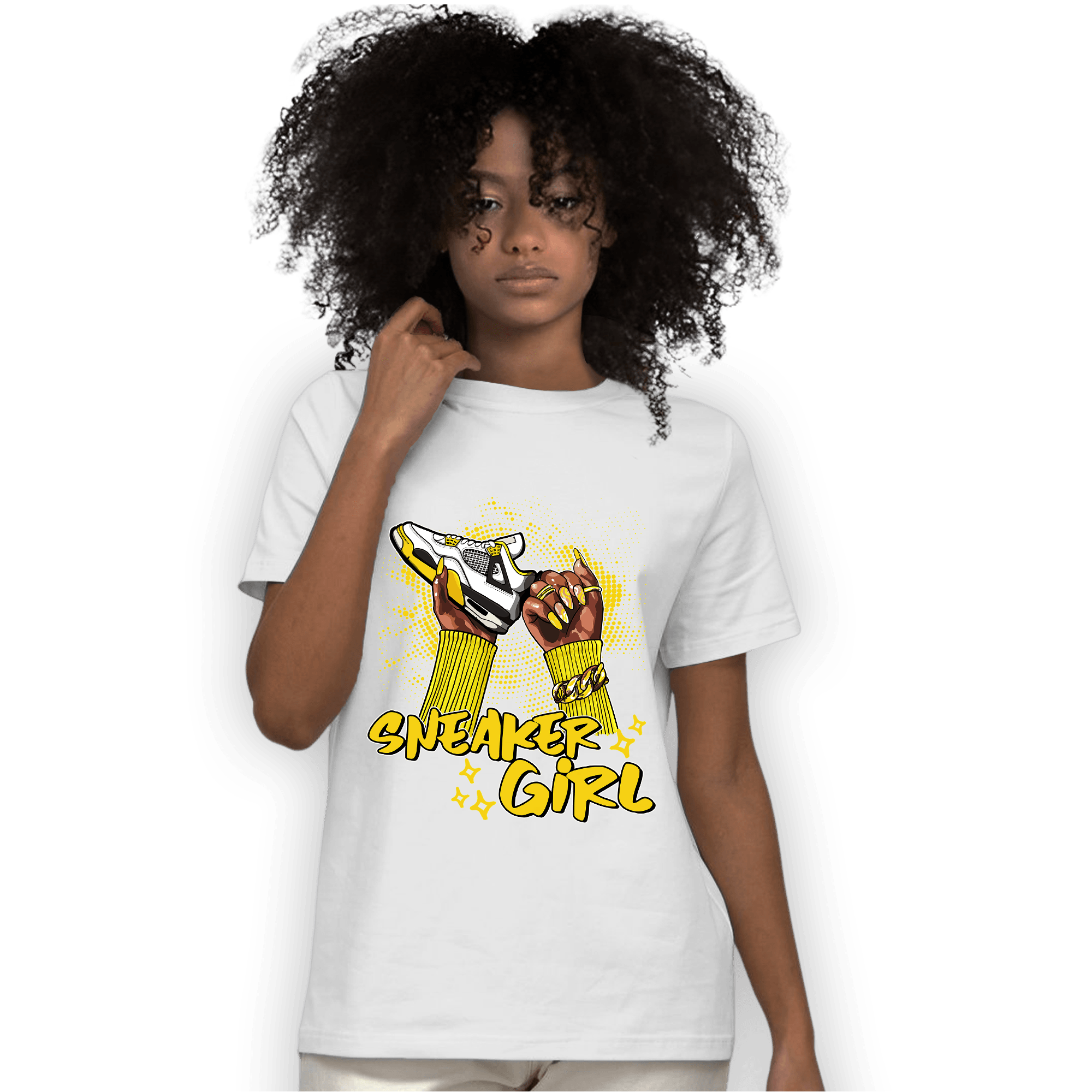 Vivid Sulfur 4s T Shirt Match Sneaker Girl Nail - NastyJamz
