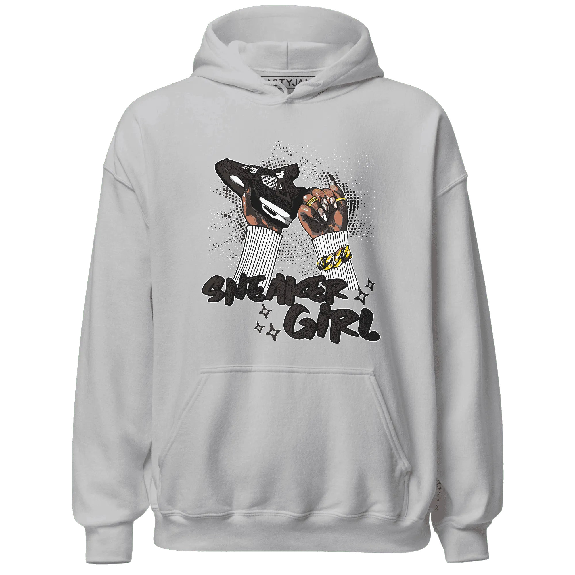 White-Thunder-4s-Hoodie-Match-Sneaker-Girl-Nail