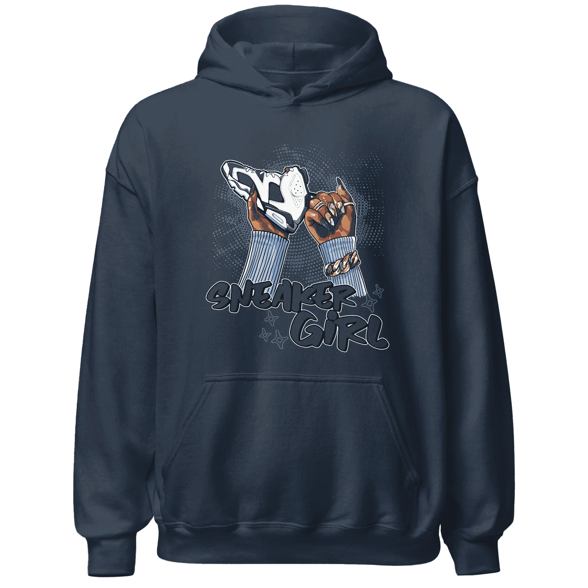 White-Navy-6s-Hoodie-Match-Sneaker-Girl-Nail