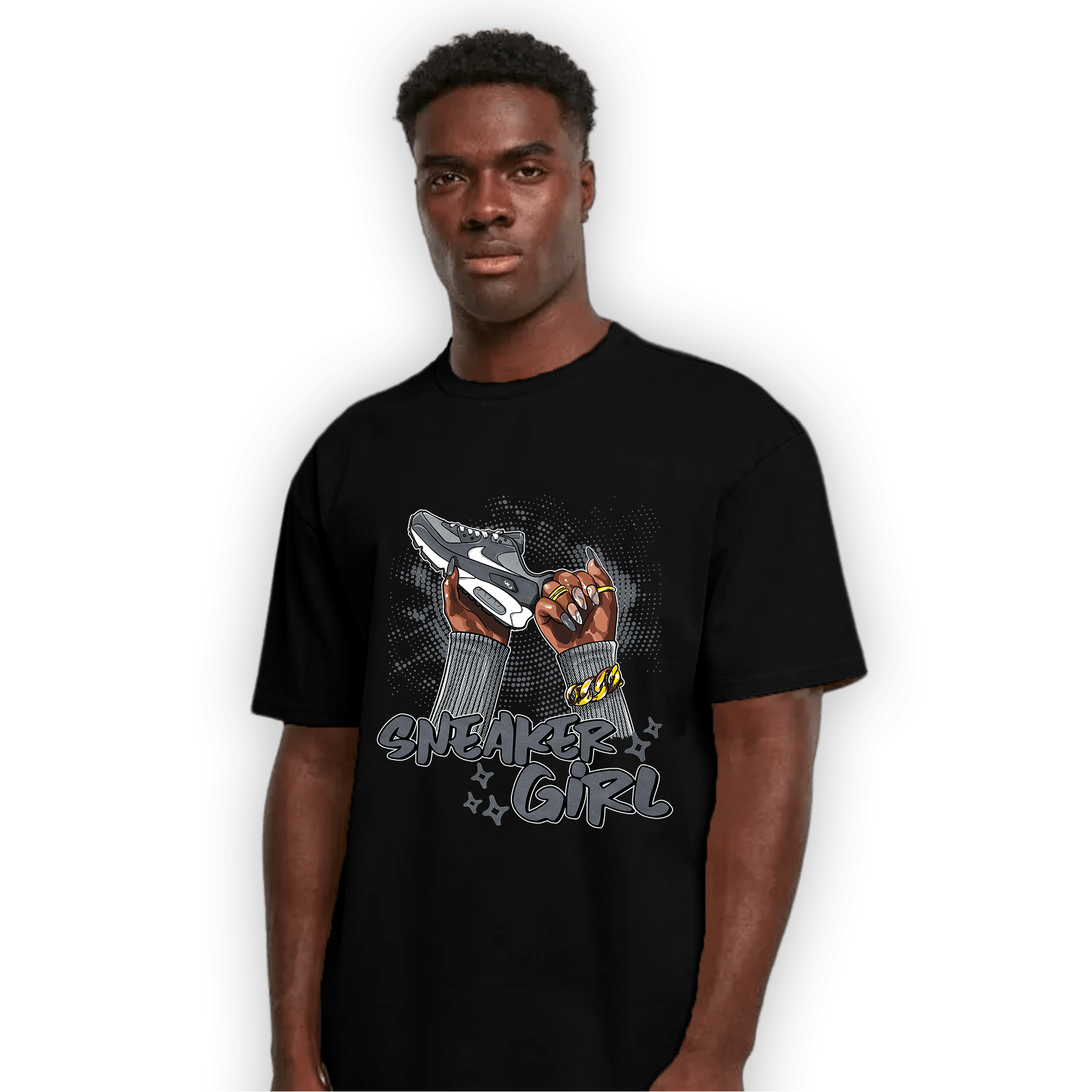Air Max 90 Iron Grey T Shirt Match Sneaker Girl Nail - NastyJamz