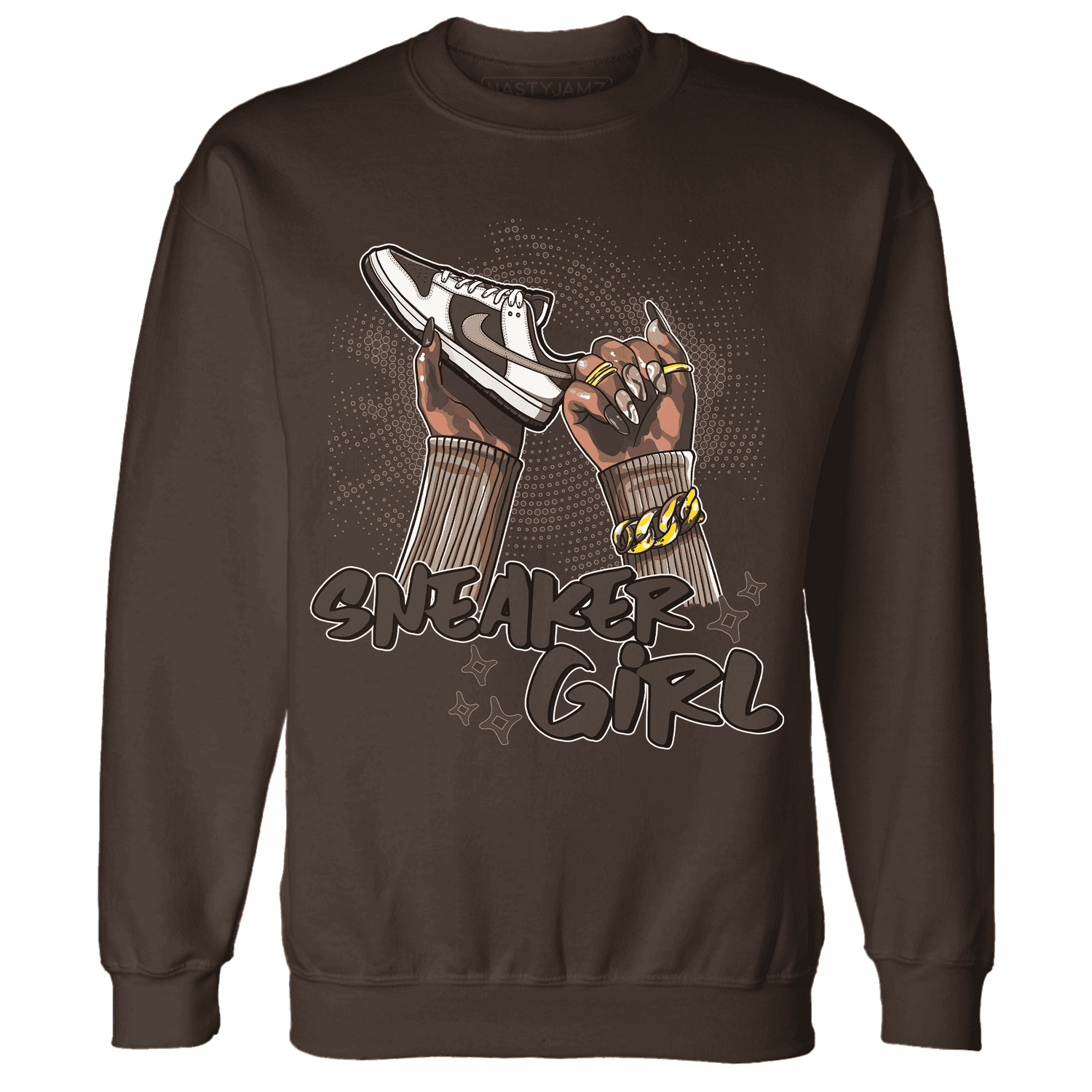 Dunk Low Baroque Brown Sweatshirt Match Sneaker Girl Nail - NastyJamz