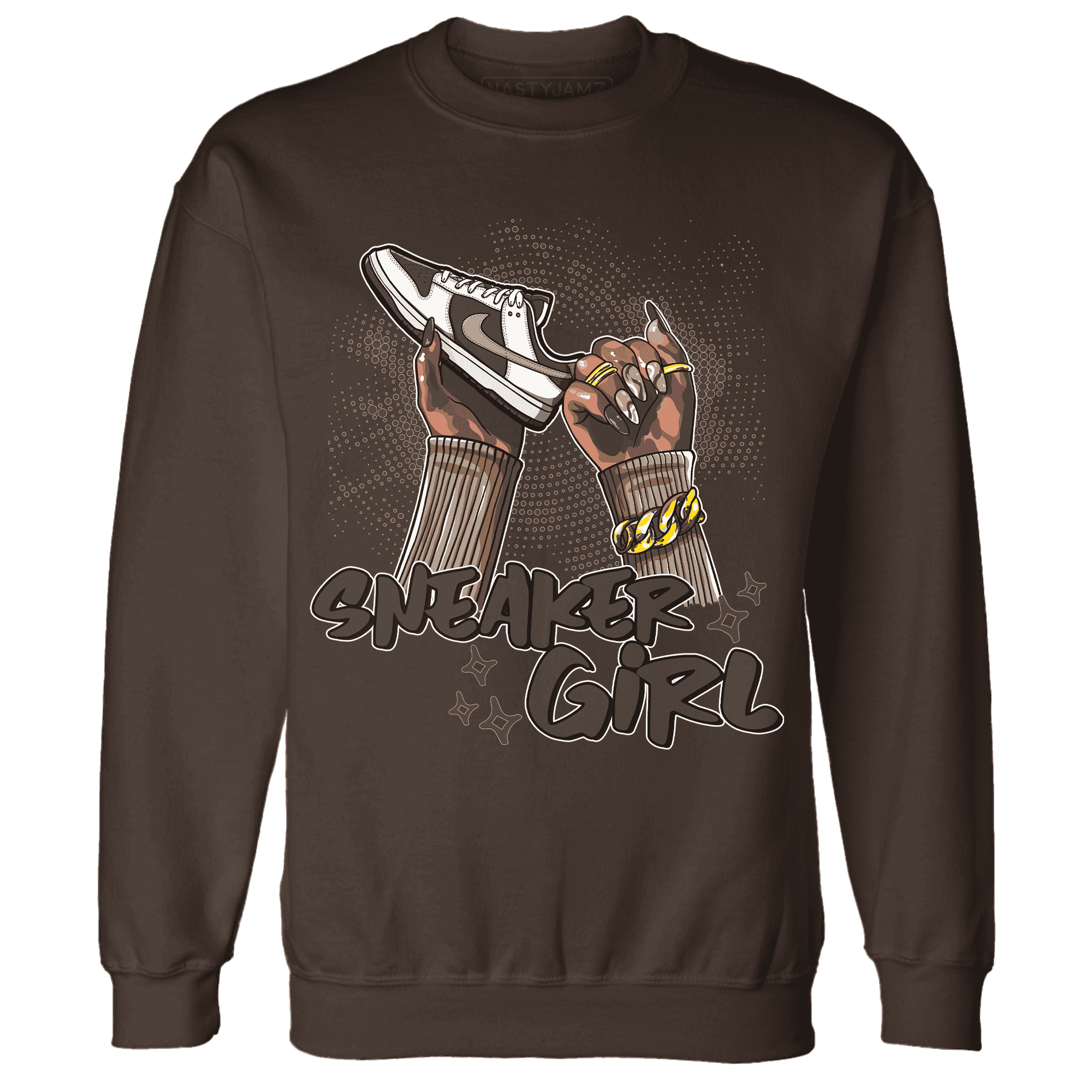 Dunk Low Baroque Brown Sweatshirt Match Sneaker Girl Nail - NastyJamz