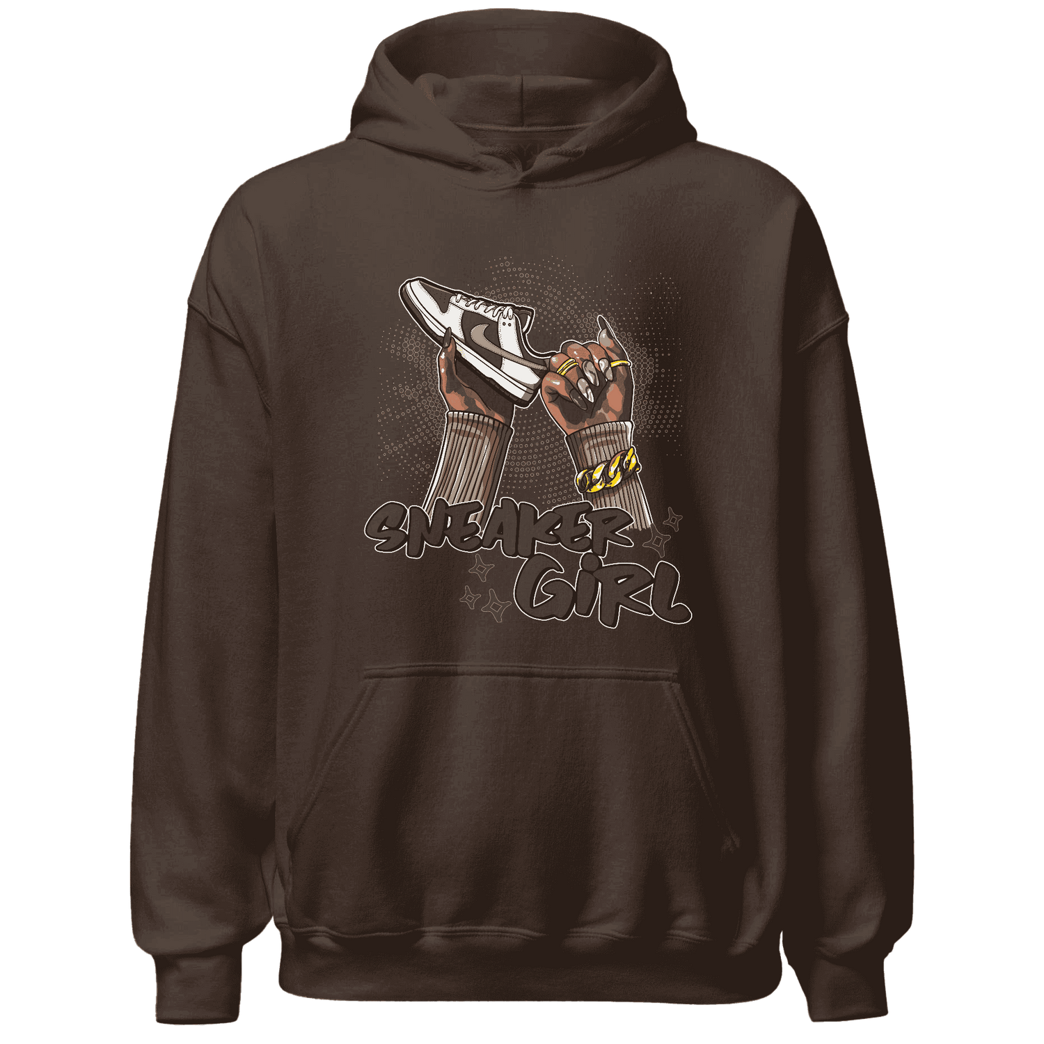 Dunk Low Baroque Brown Hoodie Match Sneaker Girl Nail - NastyJamz