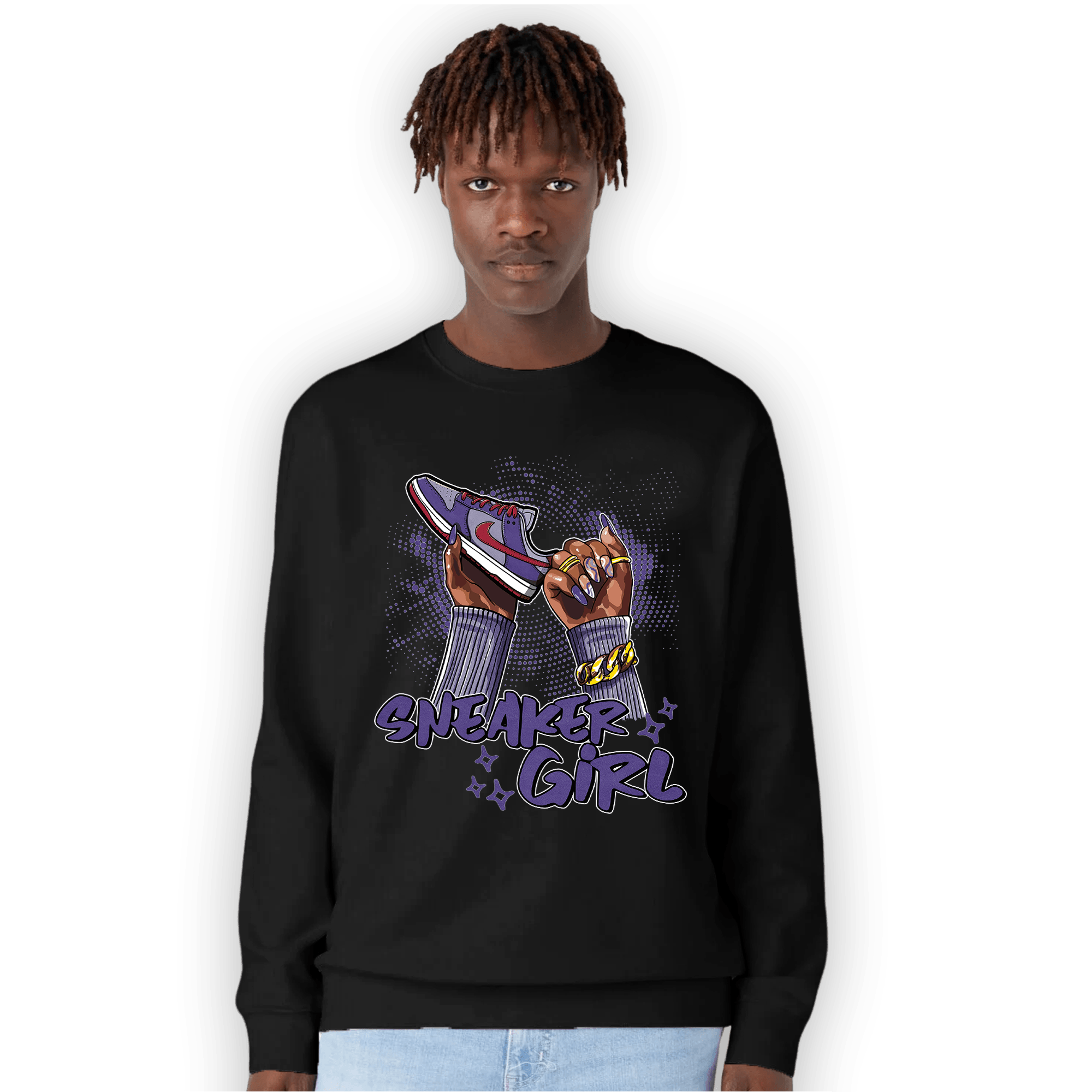Dunk Low Plum Sweatshirt Match Sneaker Girl Nail - NastyJamz