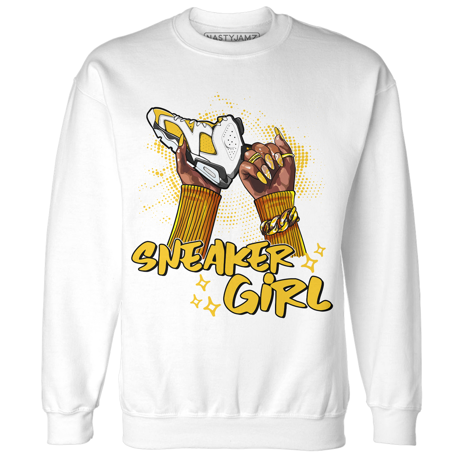 NastyJamz Yellow Ochre 6s Sweatshirt Match Sneaker Girl Nail