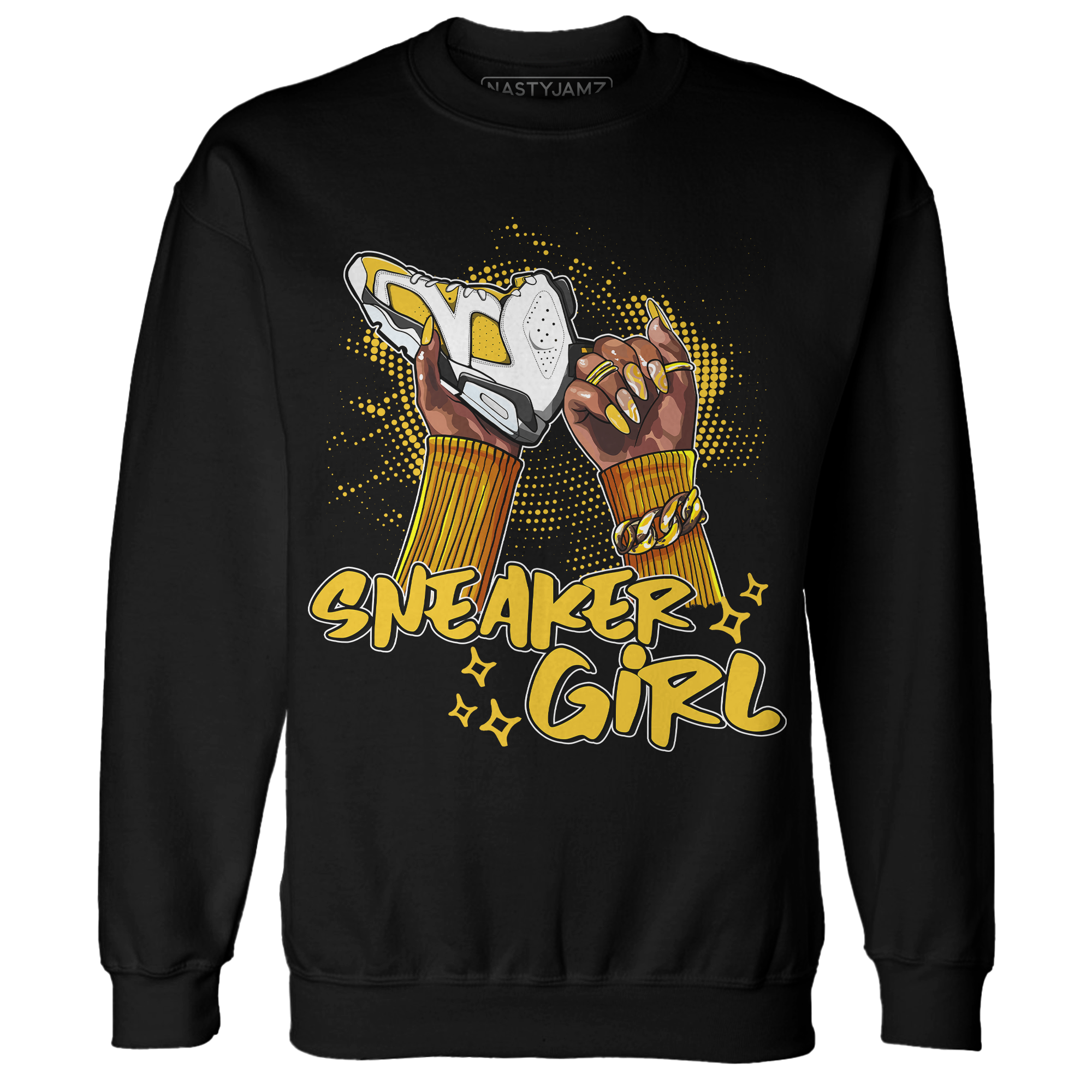NastyJamz Yellow Ochre 6s Sweatshirt Match Sneaker Girl Nail