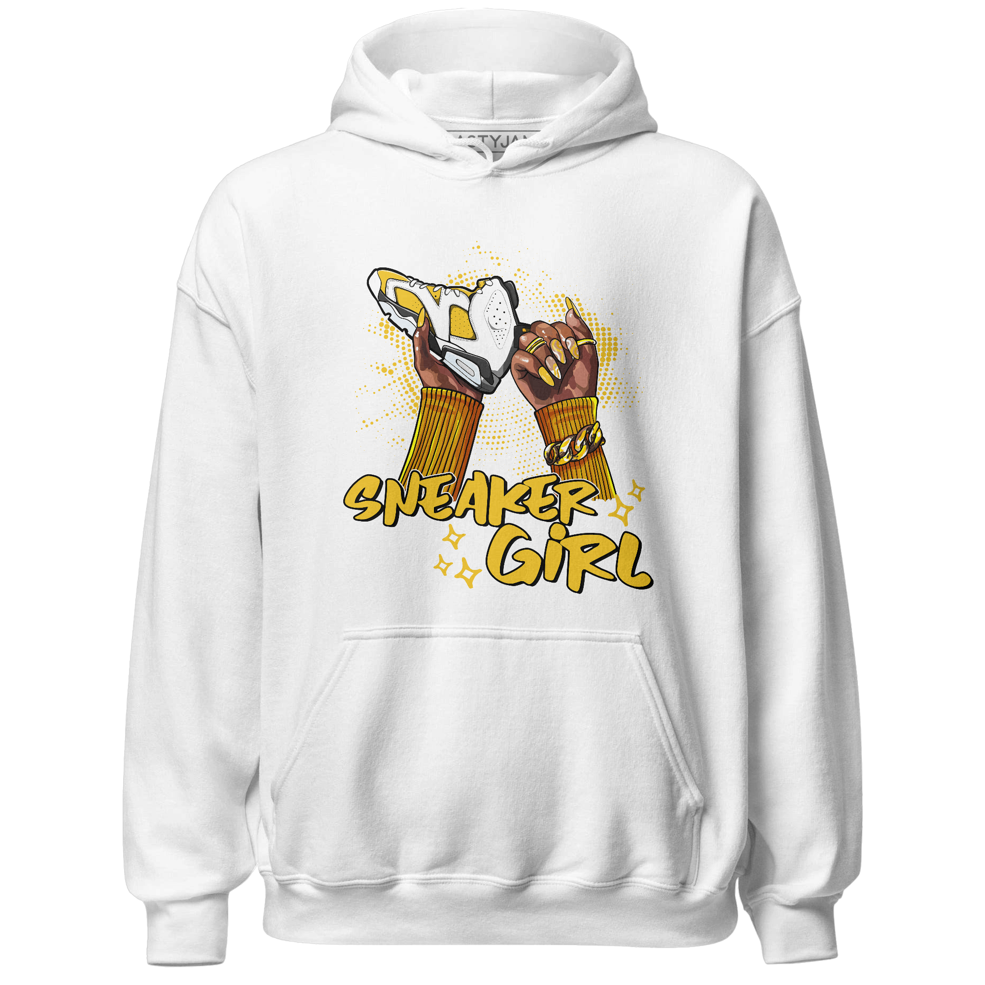 NastyJamz Yellow Ochre 6s Hoodie Match Sneaker Girl Nail