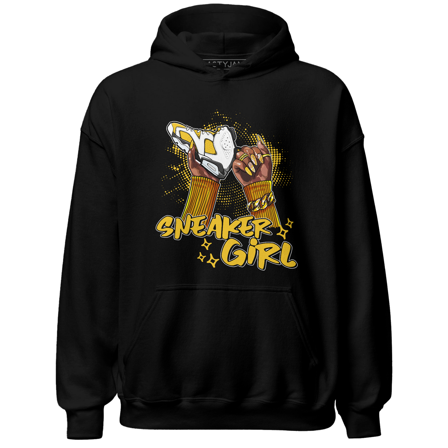 NastyJamz Yellow Ochre 6s Hoodie Match Sneaker Girl Nail