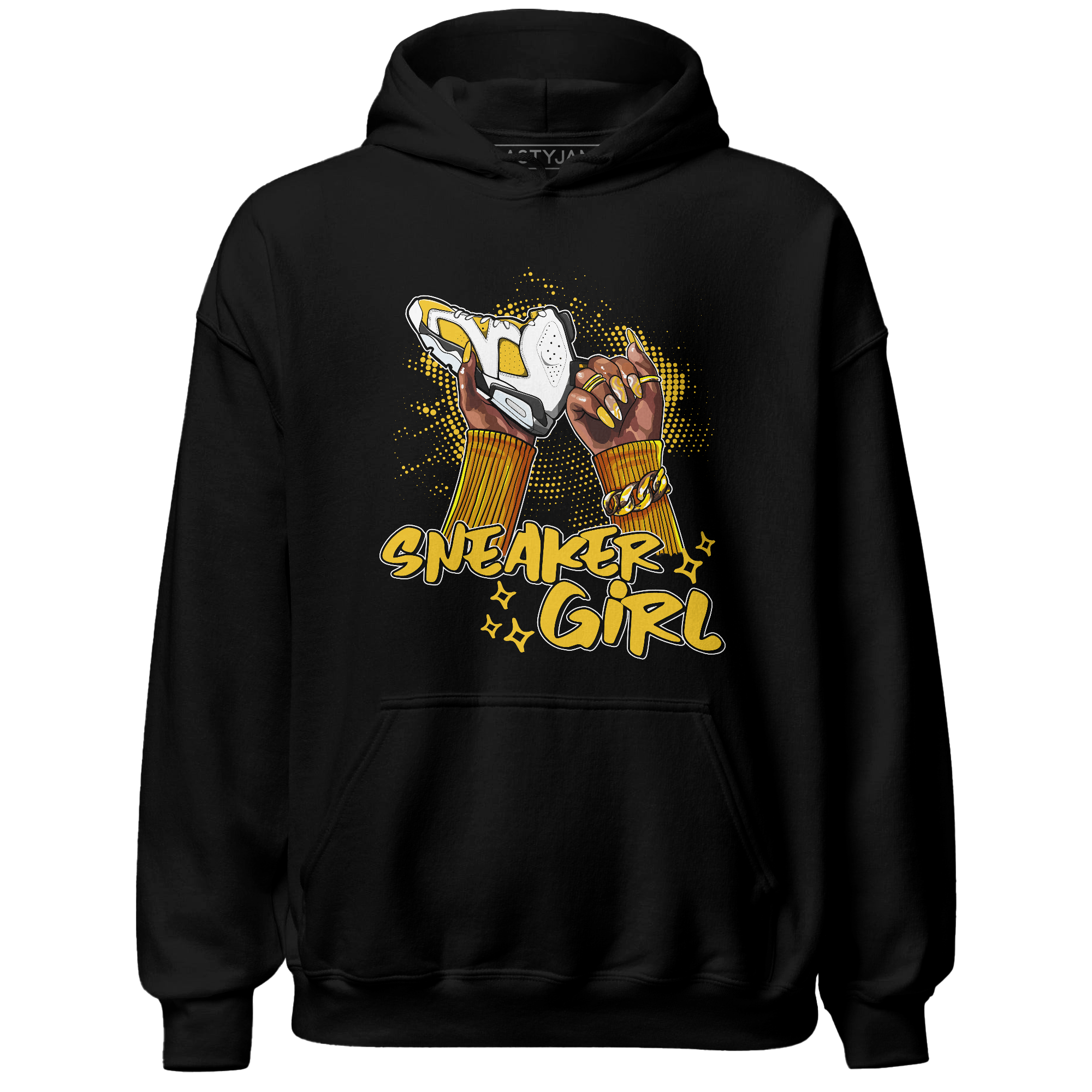 NastyJamz Yellow Ochre 6s Hoodie Match Sneaker Girl Nail