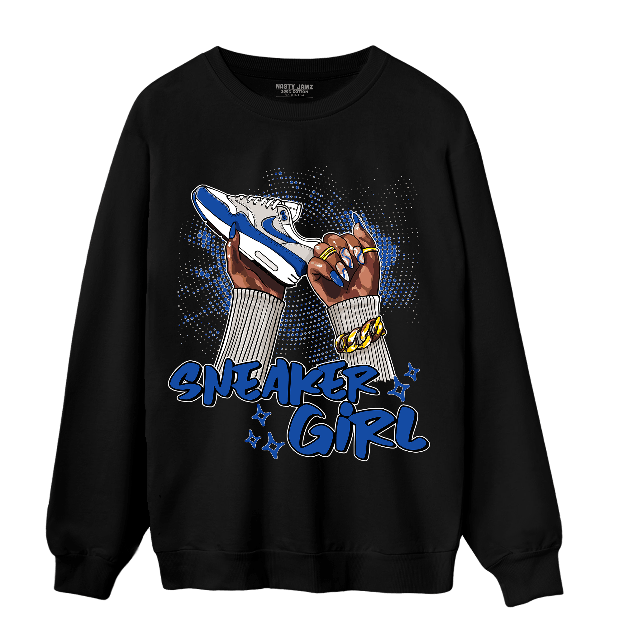Air Max 1 86 Royal Sweatshirt Match Sneaker Girl Nail - NastyJamz