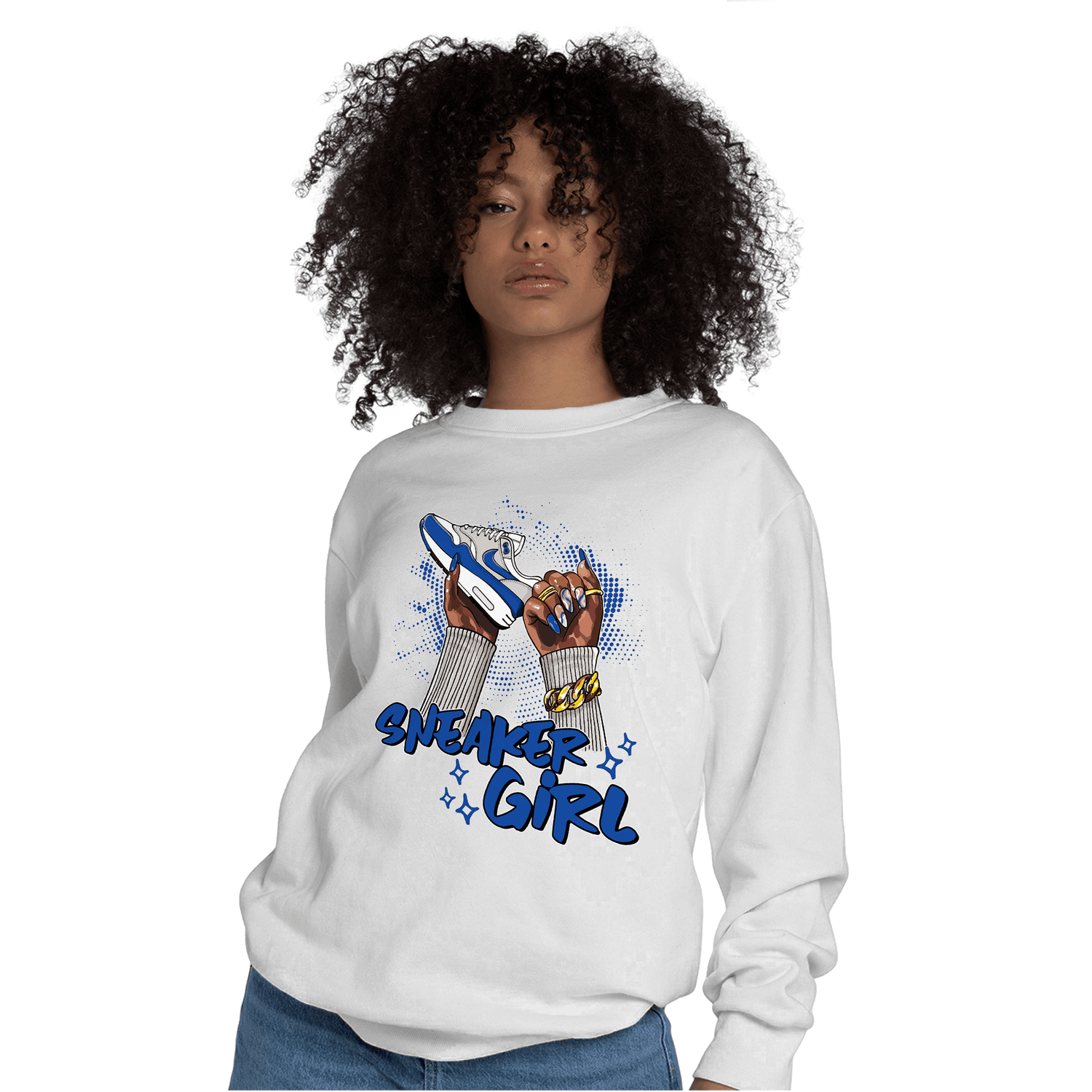 Air Max 1 86 Royal Sweatshirt Match Sneaker Girl Nail - NastyJamz