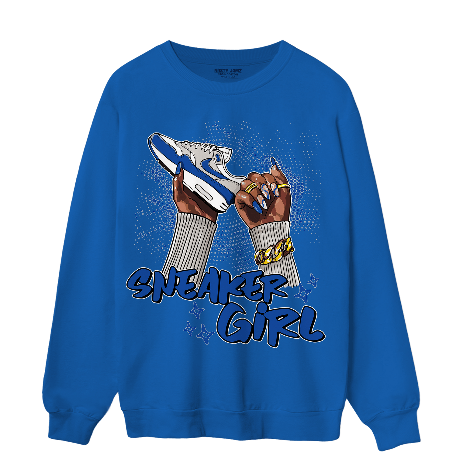 Air Max 1 86 Royal Sweatshirt Match Sneaker Girl Nail - NastyJamz