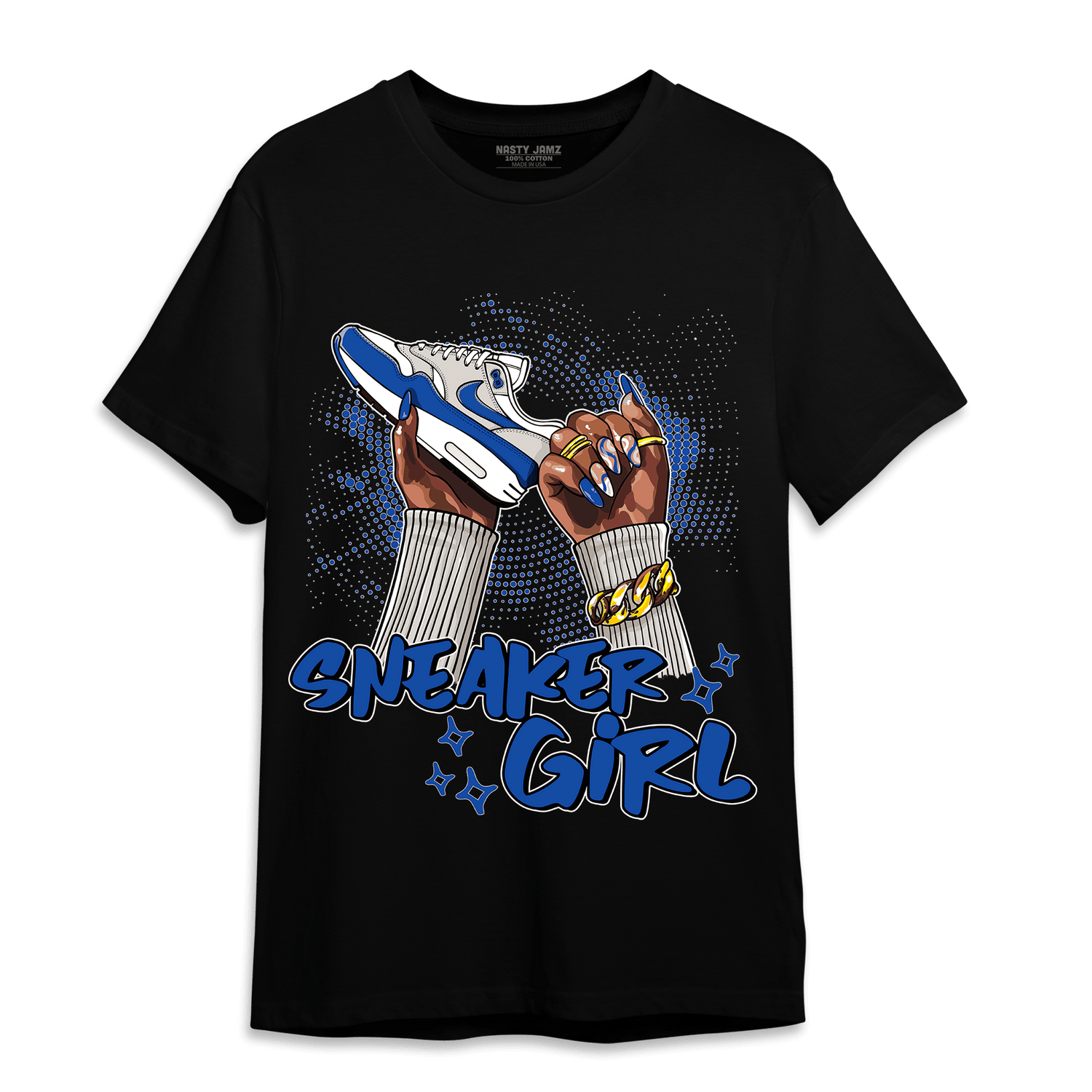 Air Max 1 86 Royal T Shirt Match Sneaker Girl Nail - NastyJamz