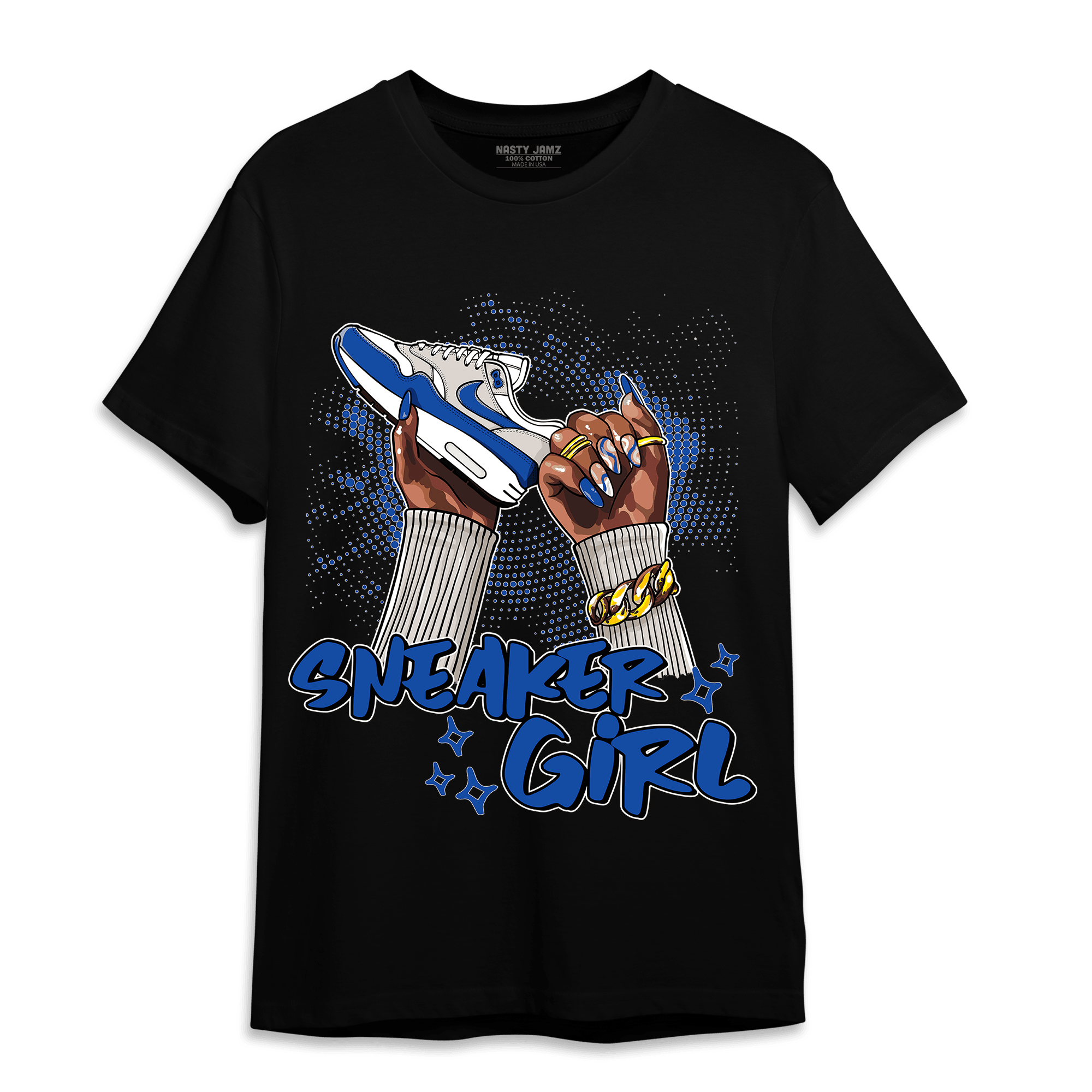 Air Max 1 86 Royal T Shirt Match Sneaker Girl Nail - NastyJamz