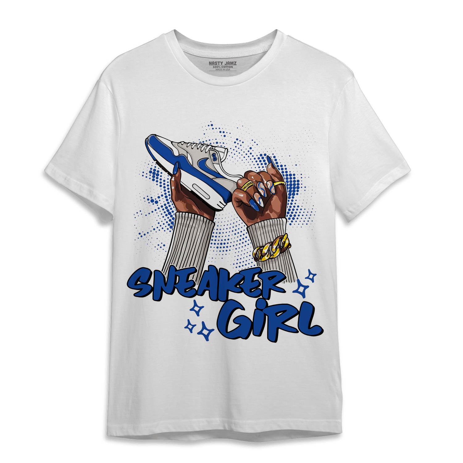 Air Max 1 86 Royal T Shirt Match Sneaker Girl Nail - NastyJamz